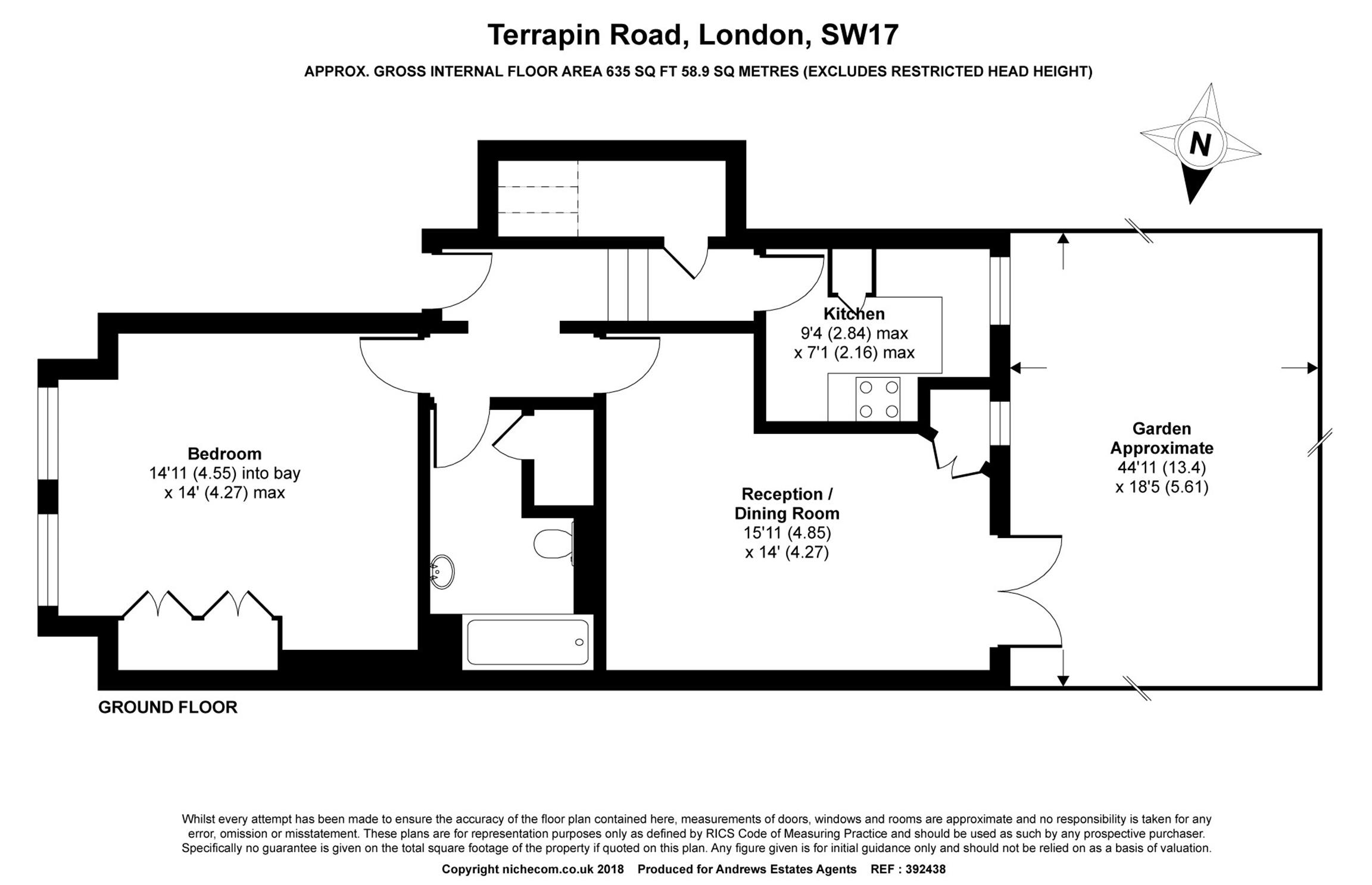 1 Bedrooms Flat for sale in Terrapin Road, London SW17