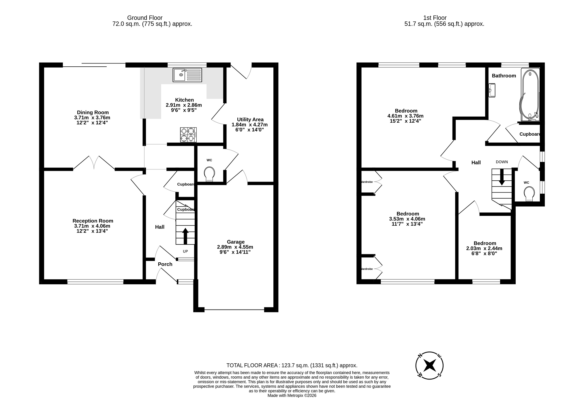 25, Moor Lane, Chessington floorplan