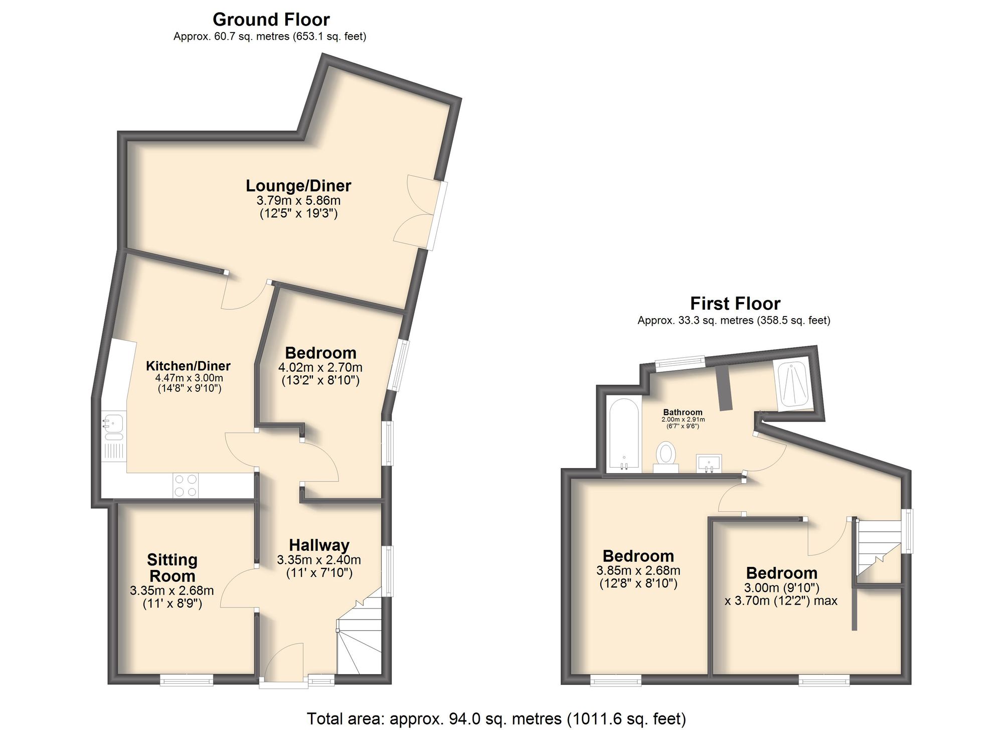 26 Wesley Lane, Sheffield floorplan