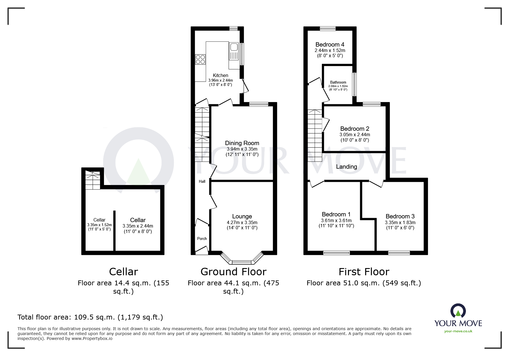 126, Kirkby Road, Nottinghamshire floorplan