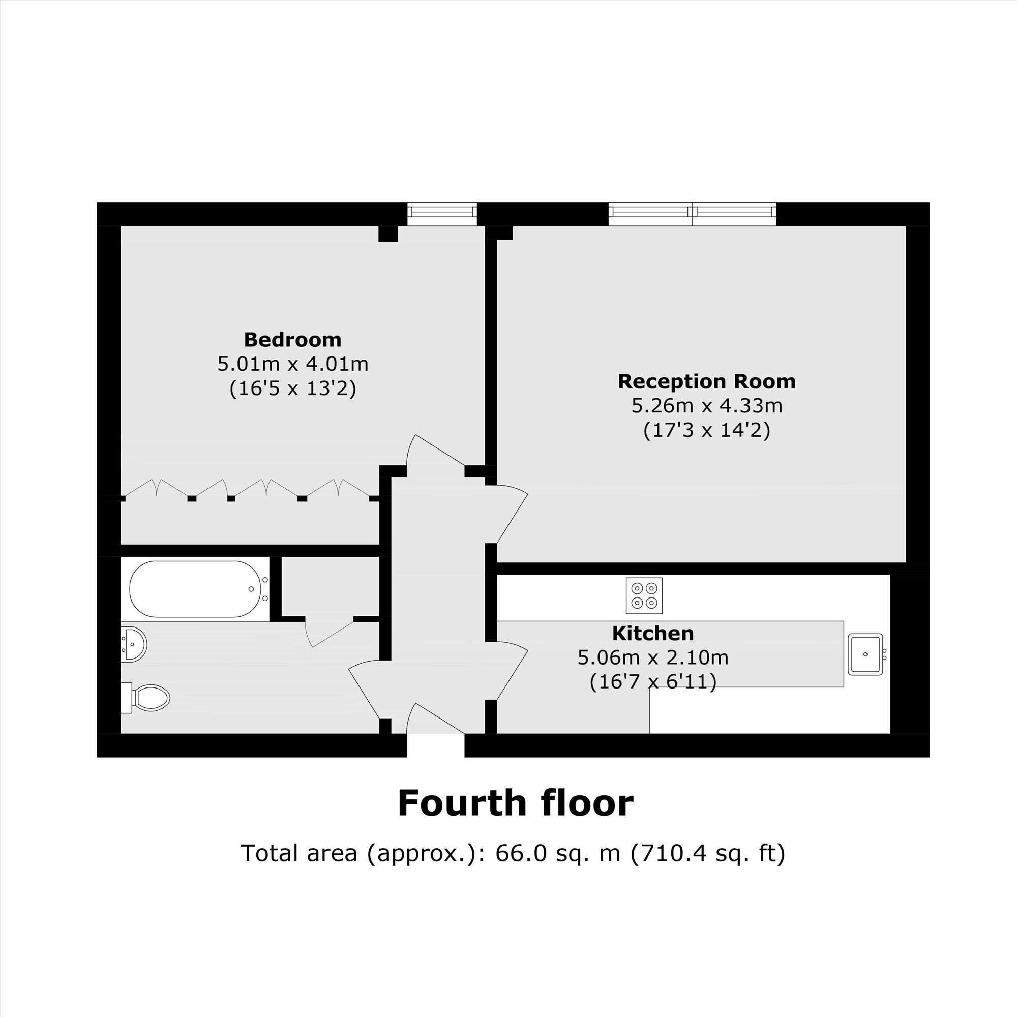 Flat 26, Cathedral Lodge, 110-115, Aldersgate Street, London floorplan