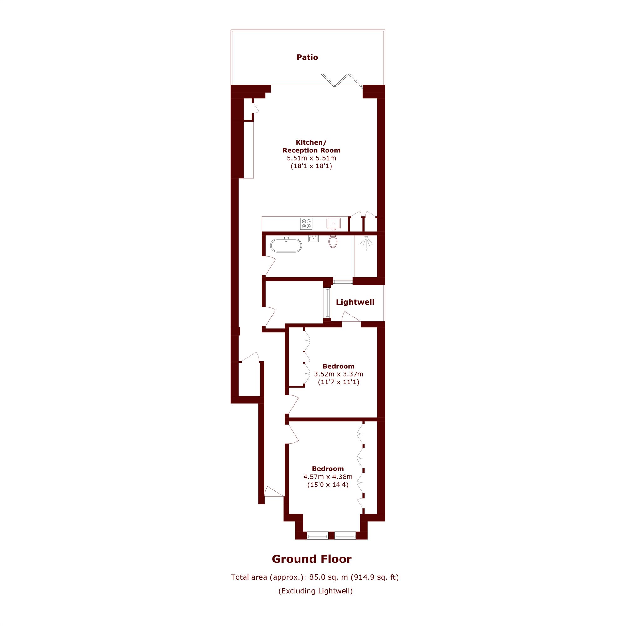 Wardo Avenue, London floorplan