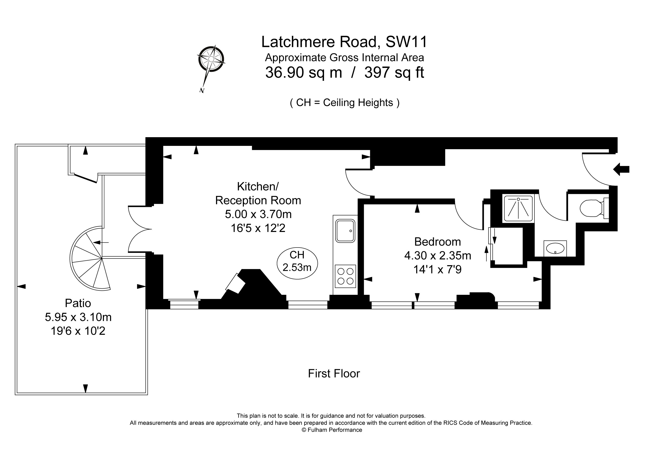 1 Bedrooms Flat to rent in Latchmere Road, London SW11