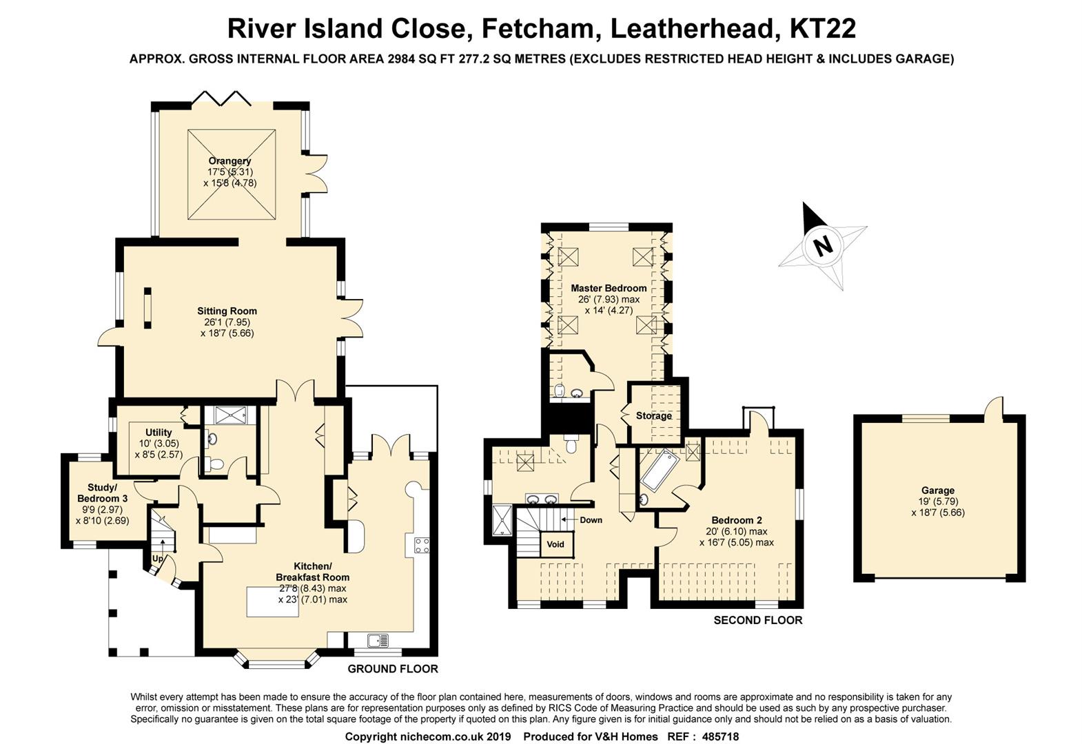 3 Bedrooms Detached house for sale in River Island Close, Fetcham, Leatherhead KT22