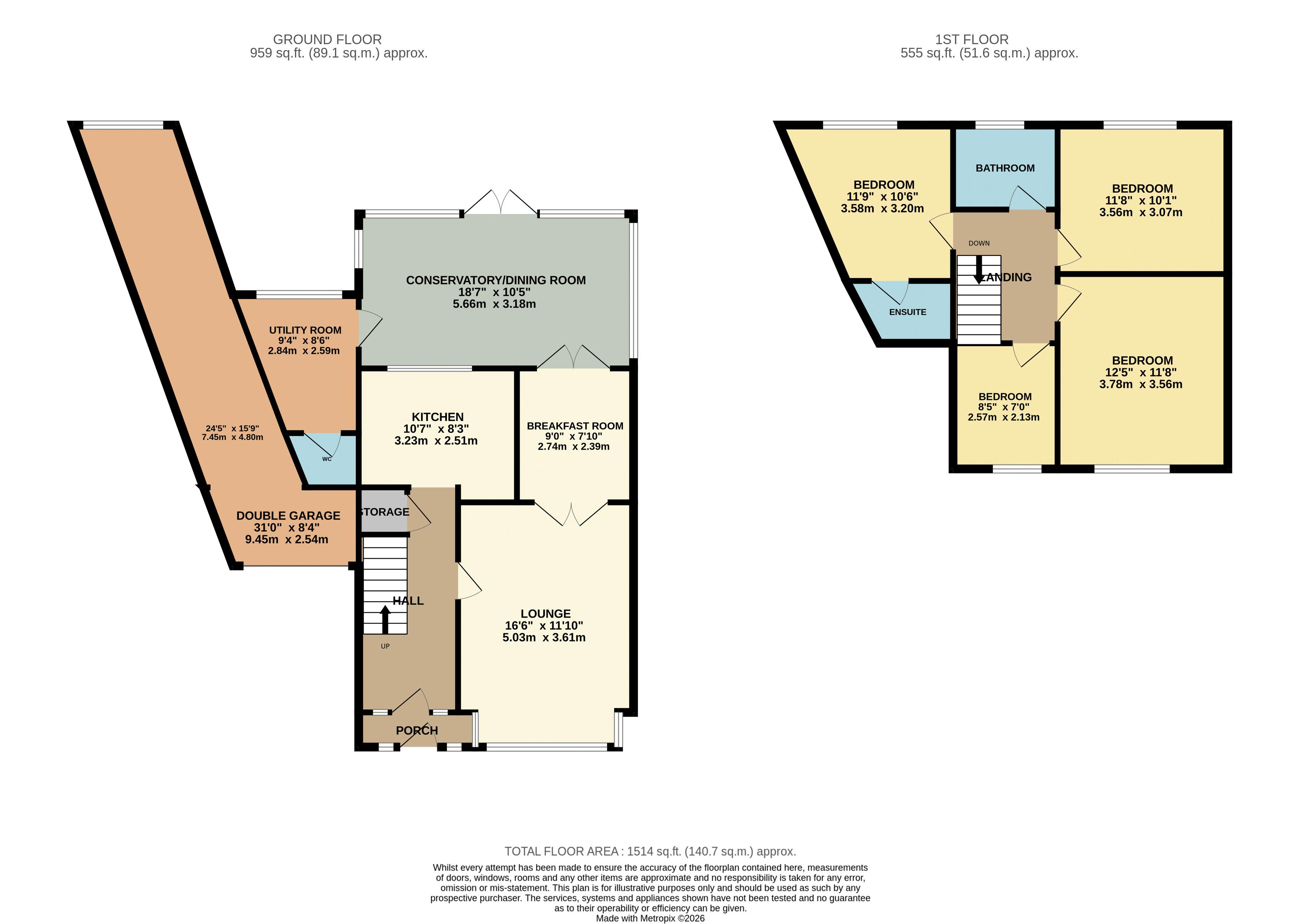 6, Goldington Close, Hoddesdon floorplan