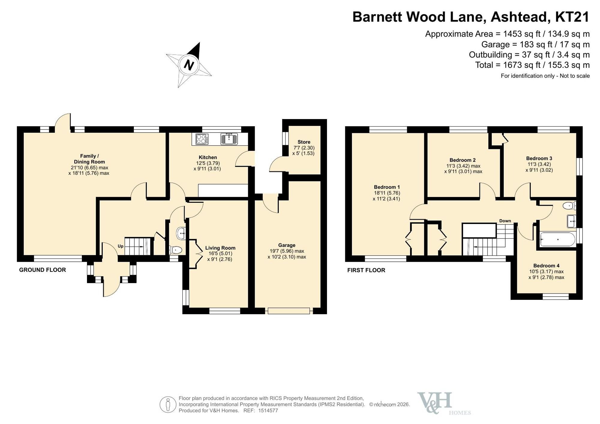 125 Barnett Wood Lane, Ashtead floorplan