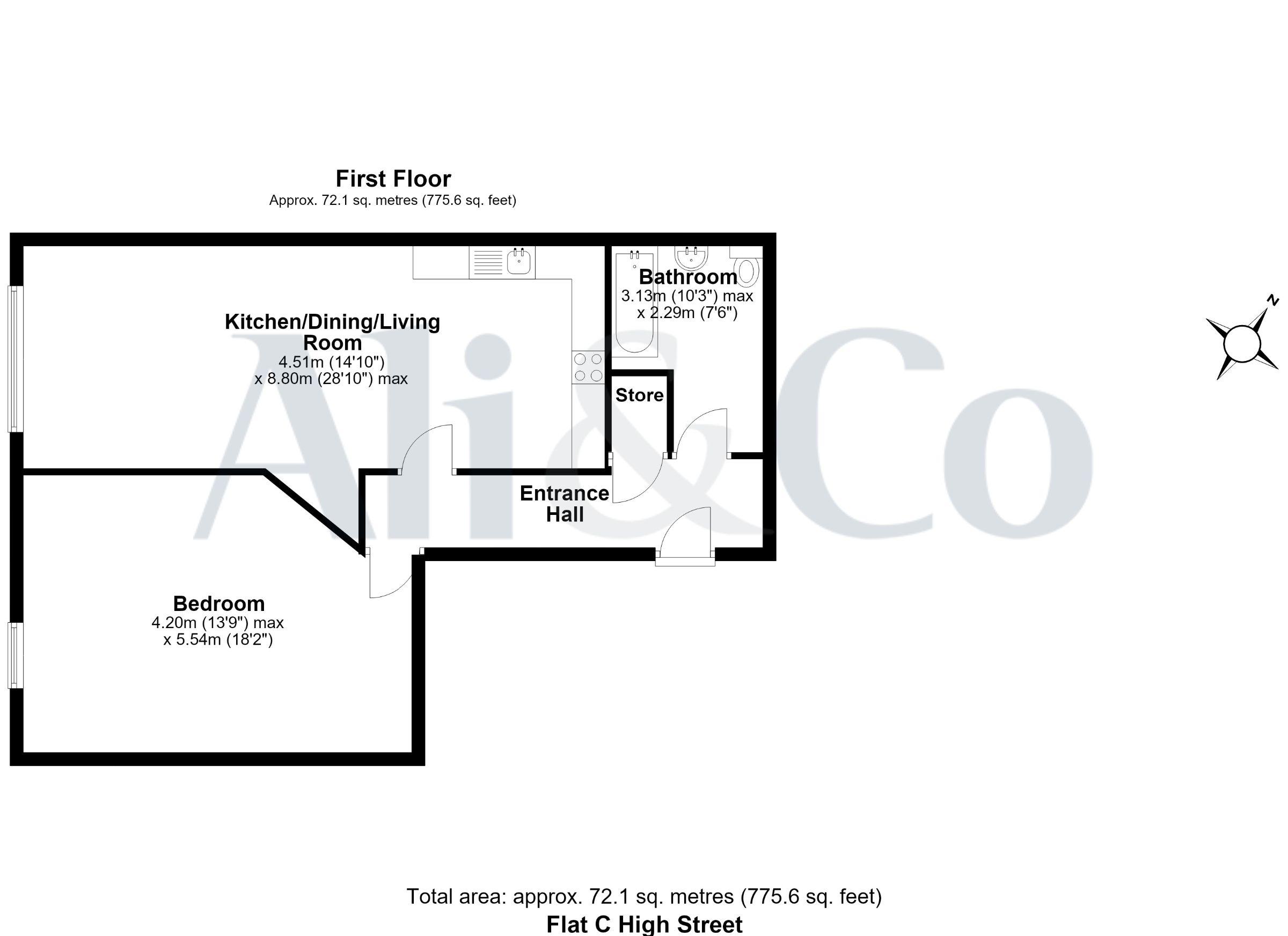 Flat E, 7 High Street, Stanford-le-Hope floorplan