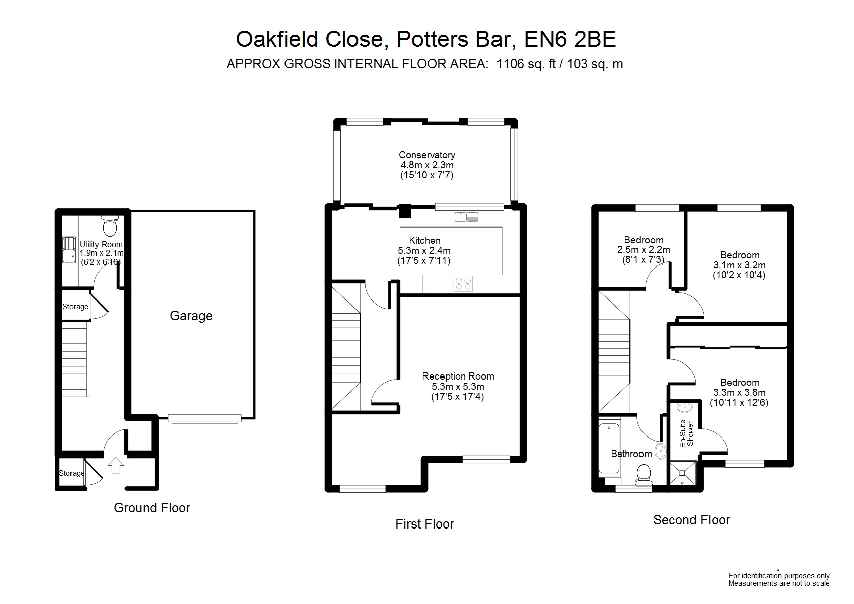 Oakfield Close, Potters Bar EN6, 3 bedroom town house for sale