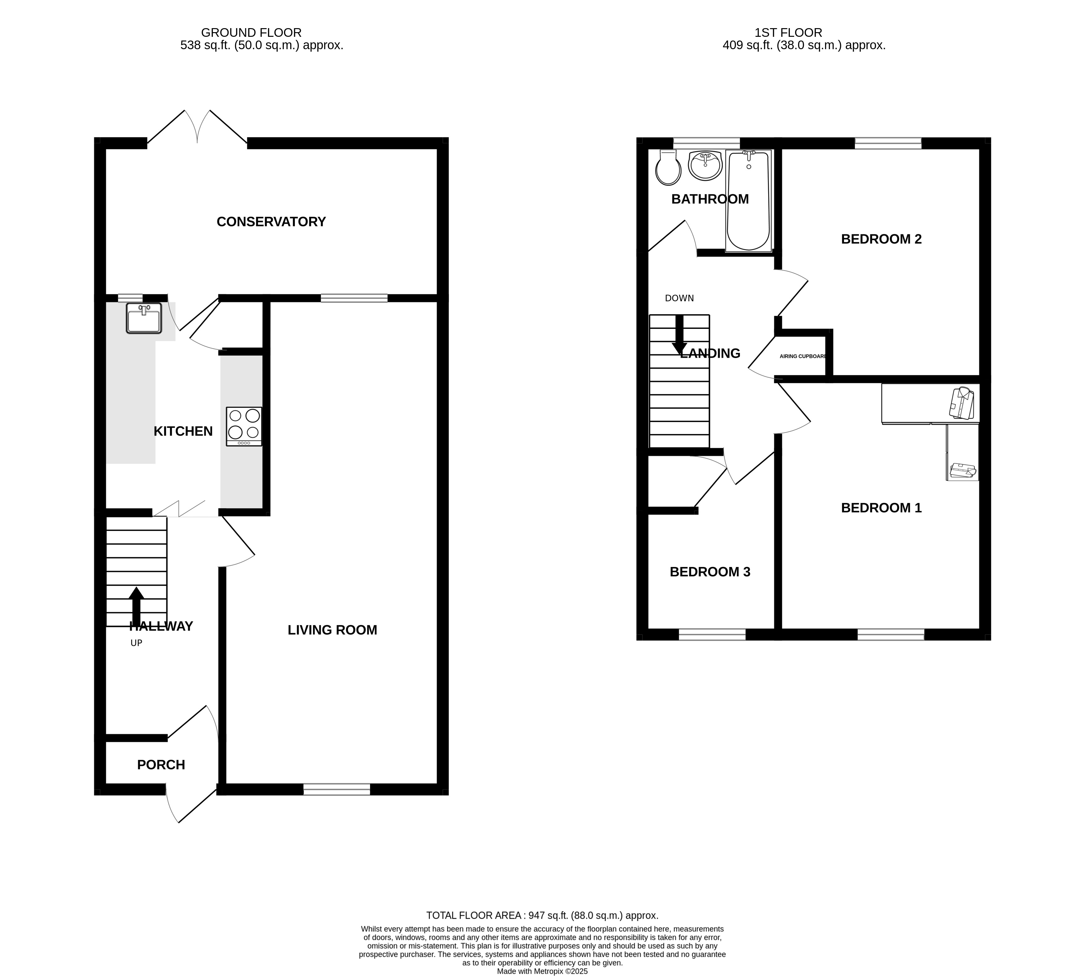 23, Fontwell Close, Calmore floorplan