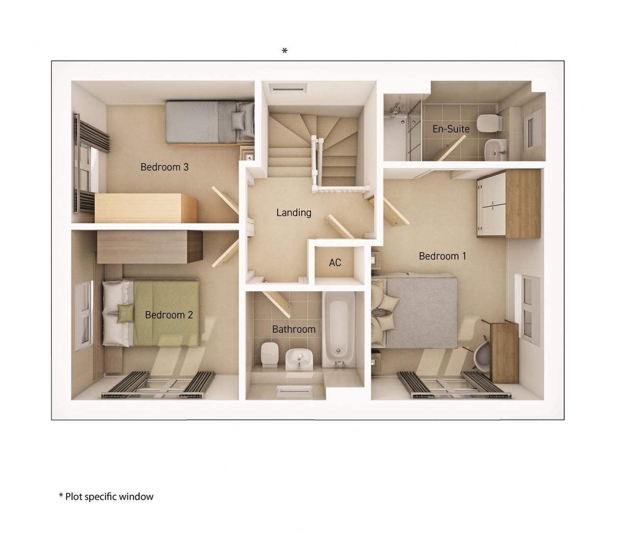 "The Huntington" at Smisby Road, AshbyDeLaZouch LE65, 3 bedroom