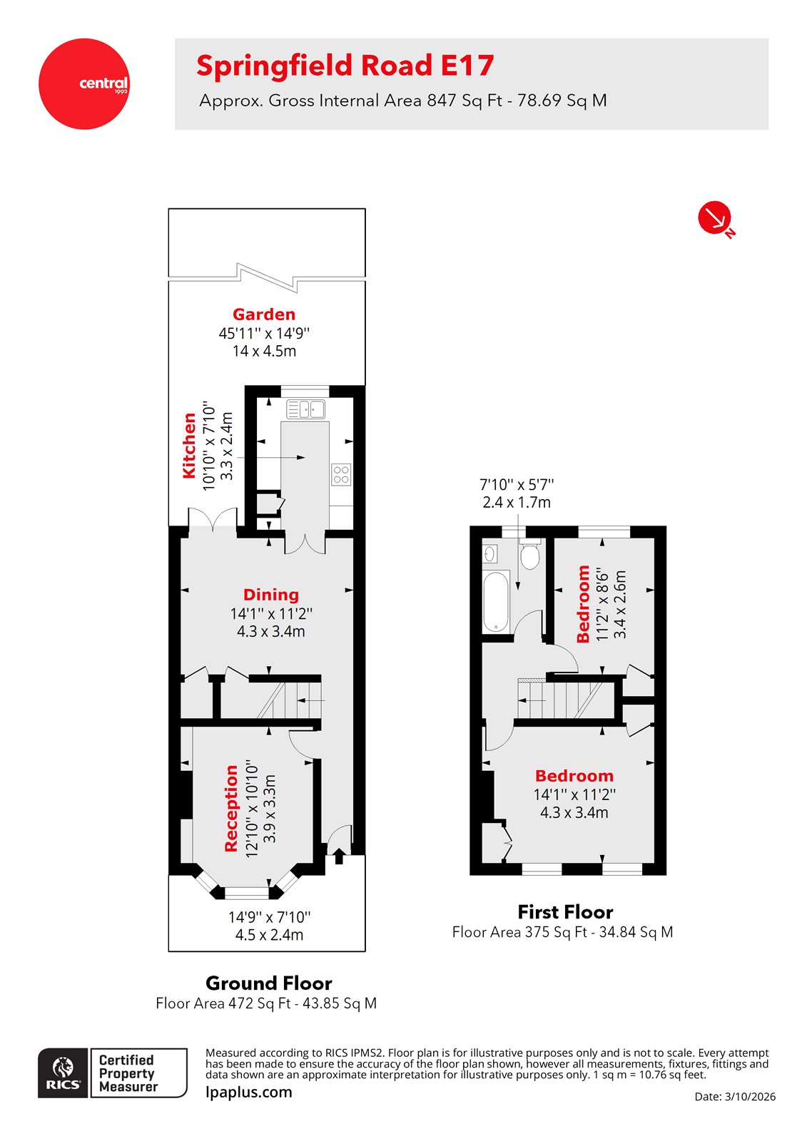 8, Springfield Road, London floorplan