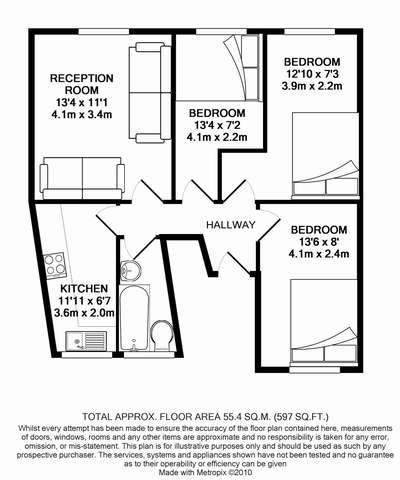 3 Bedrooms Flat to rent in Rock Street, London N4