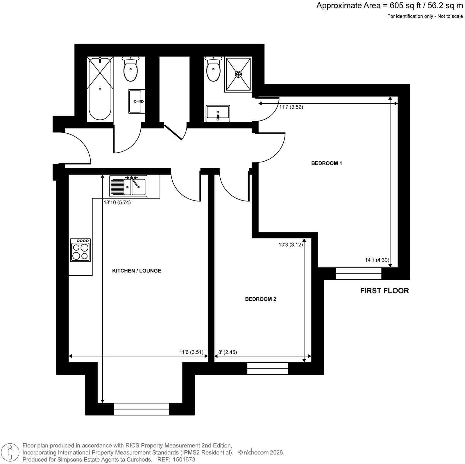 8, Holmefield Place, New Haw floorplan