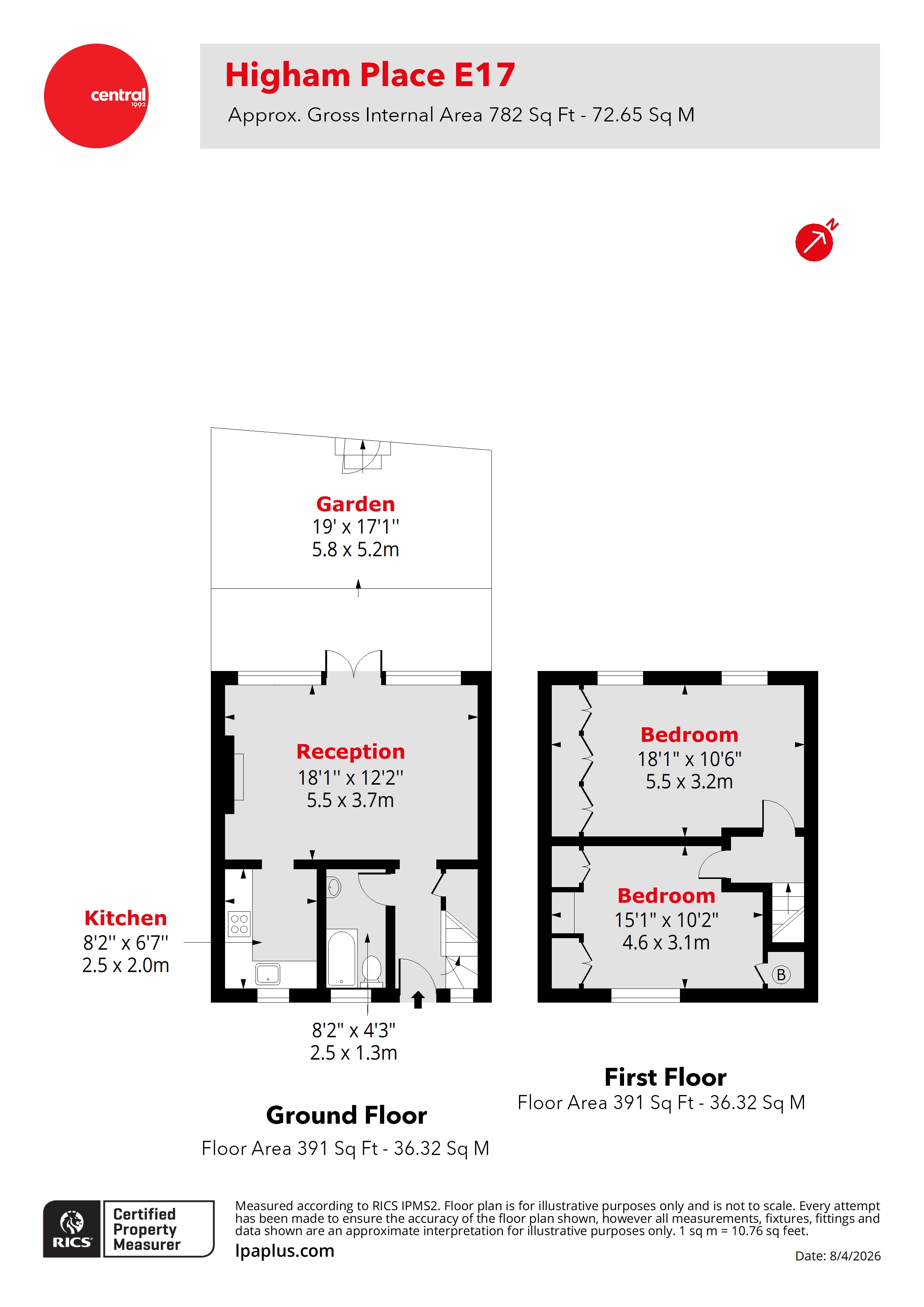 4, Higham Place, London floorplan