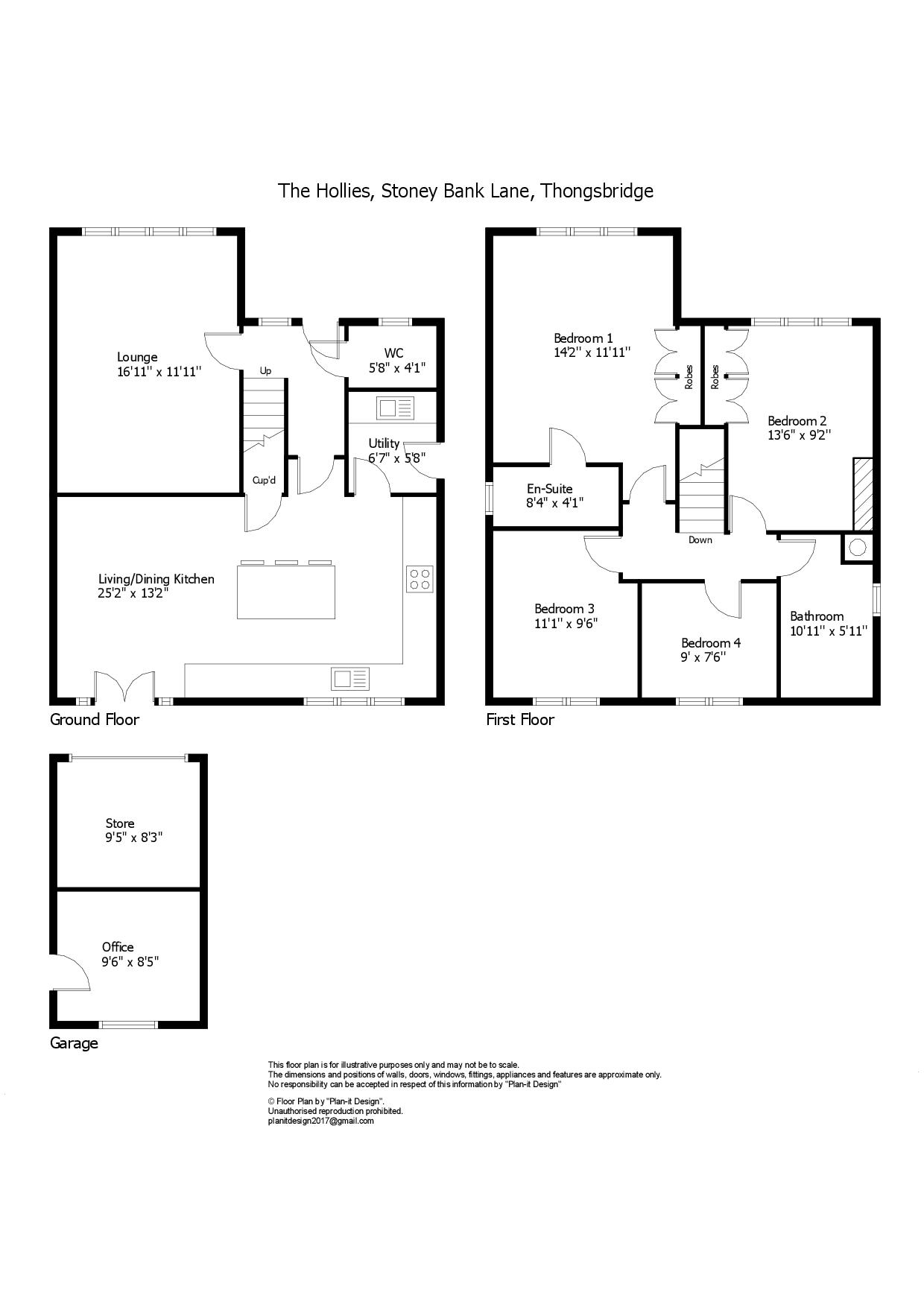 The Hollies,, Stoney Bank Lane, Holmfirth floorplan