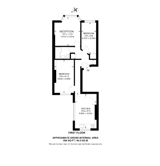 Flat 2, 509, Caledonian Road, London floorplan