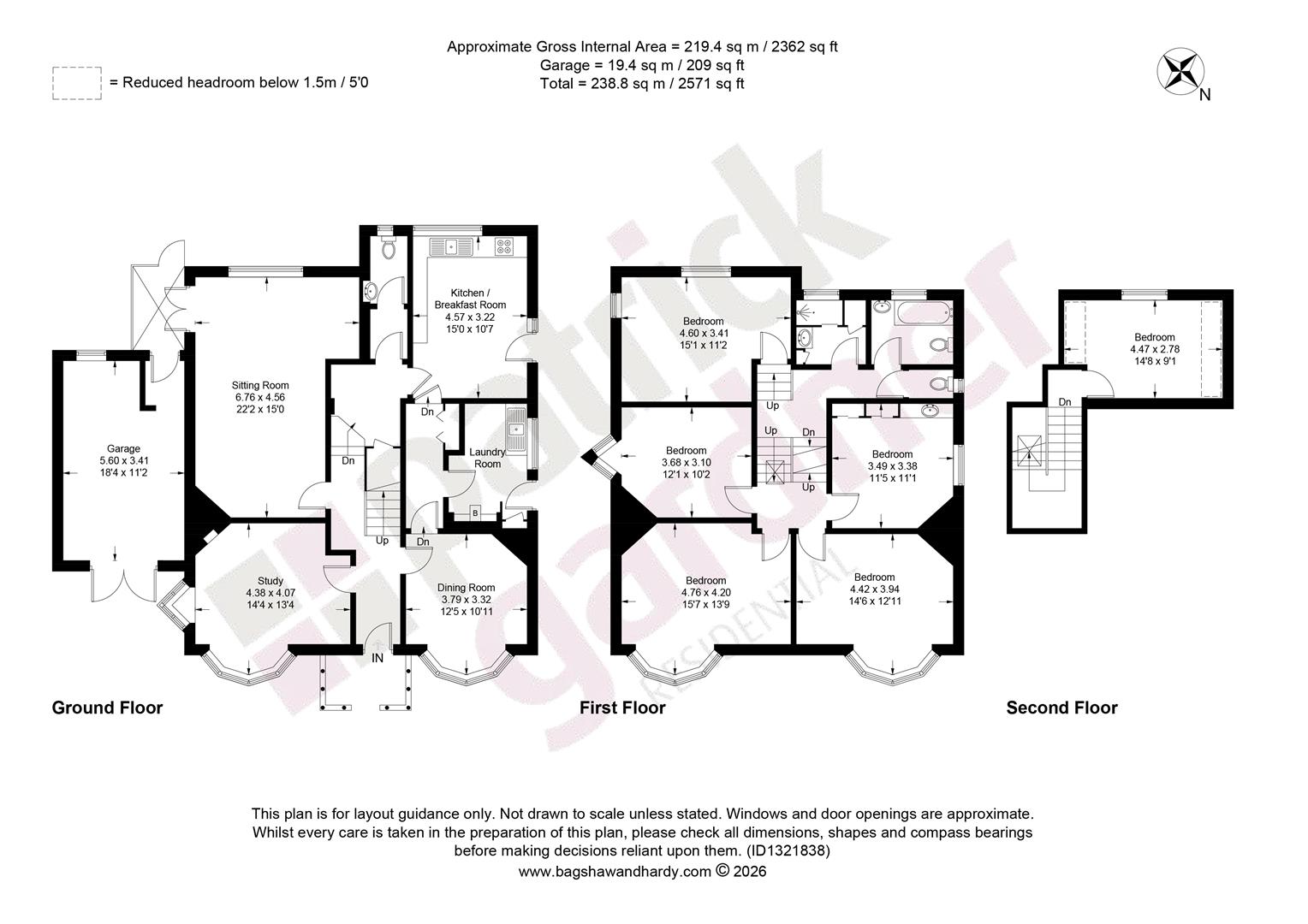 12, Oakfield Road, Ashtead floorplan