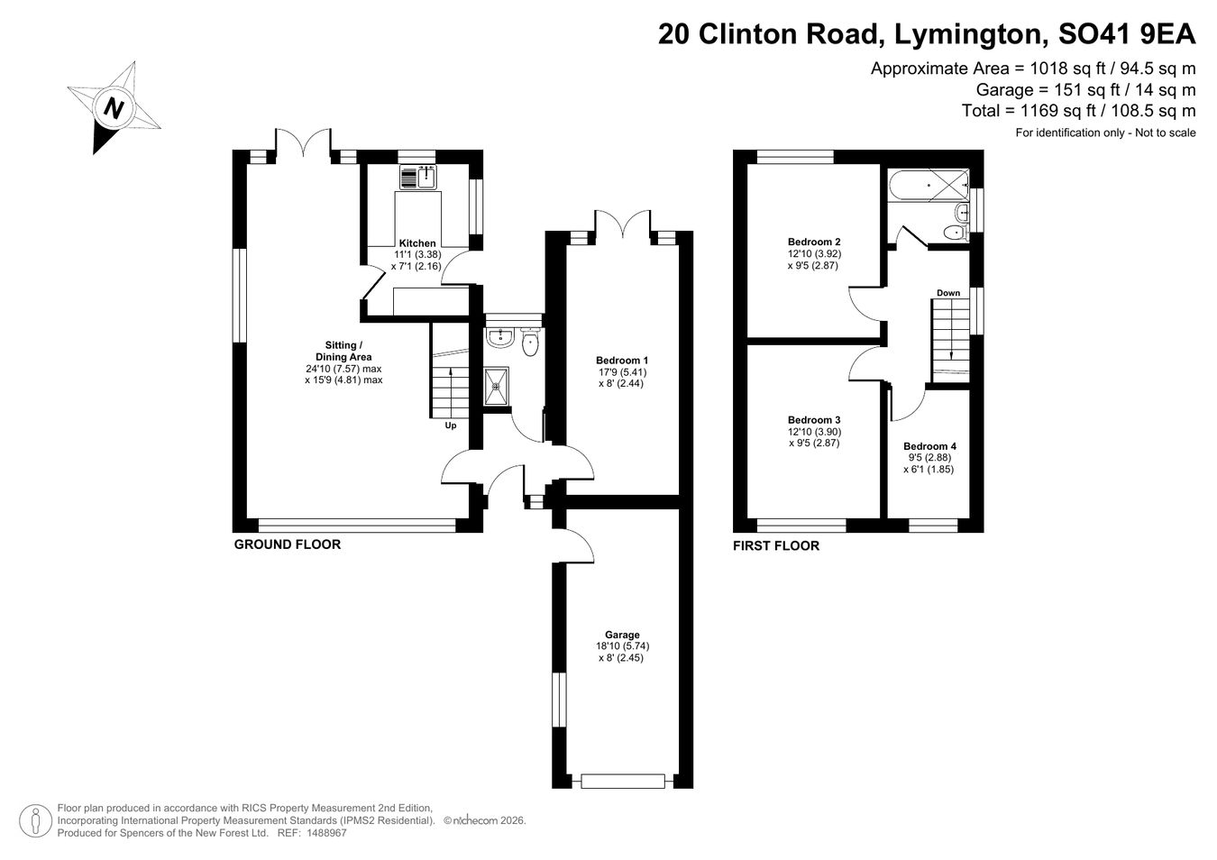 20, Clinton Road, Lymington floorplan