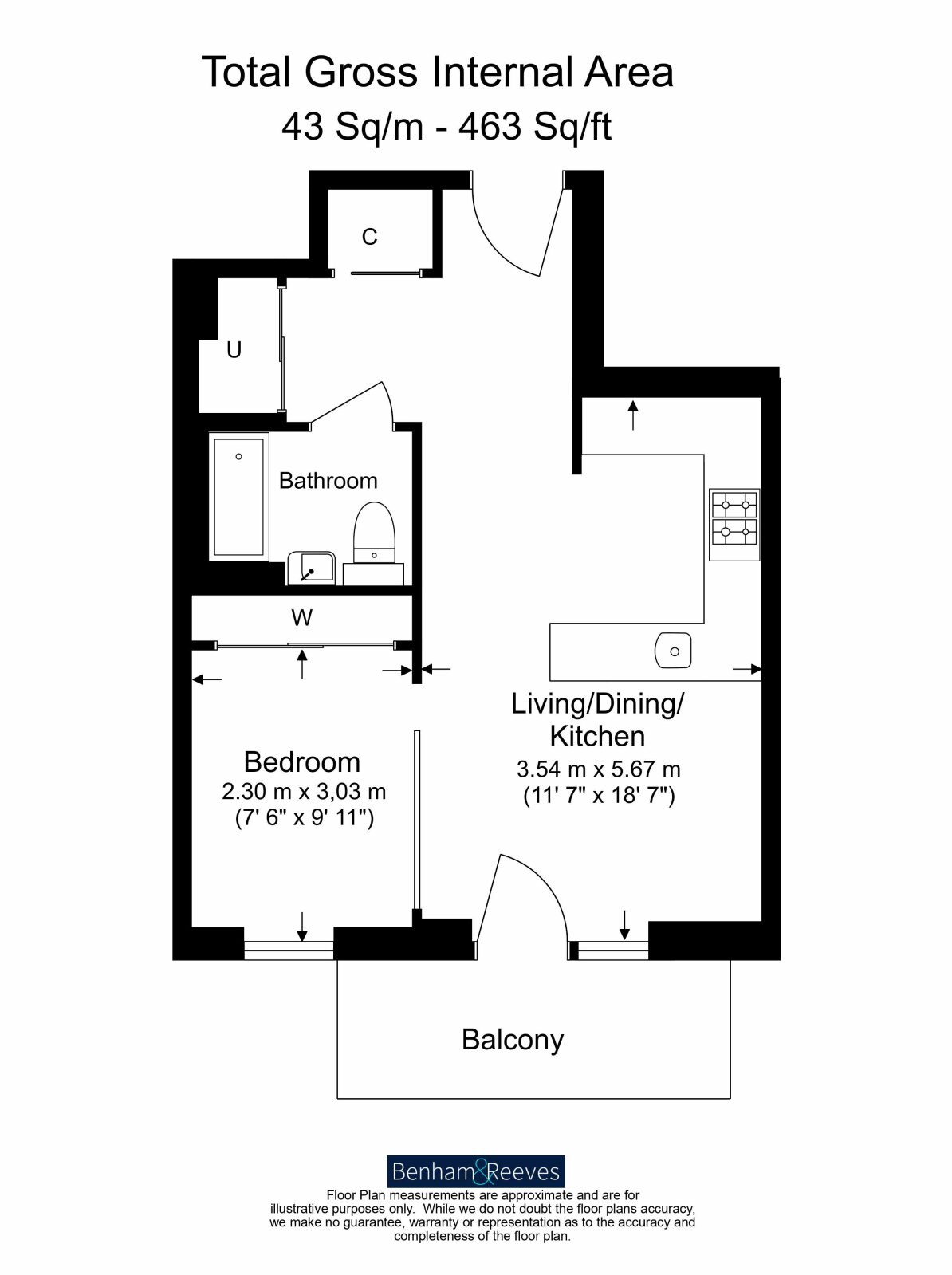 33 Parkside Apartments,, Cascade Way, White City floorplan