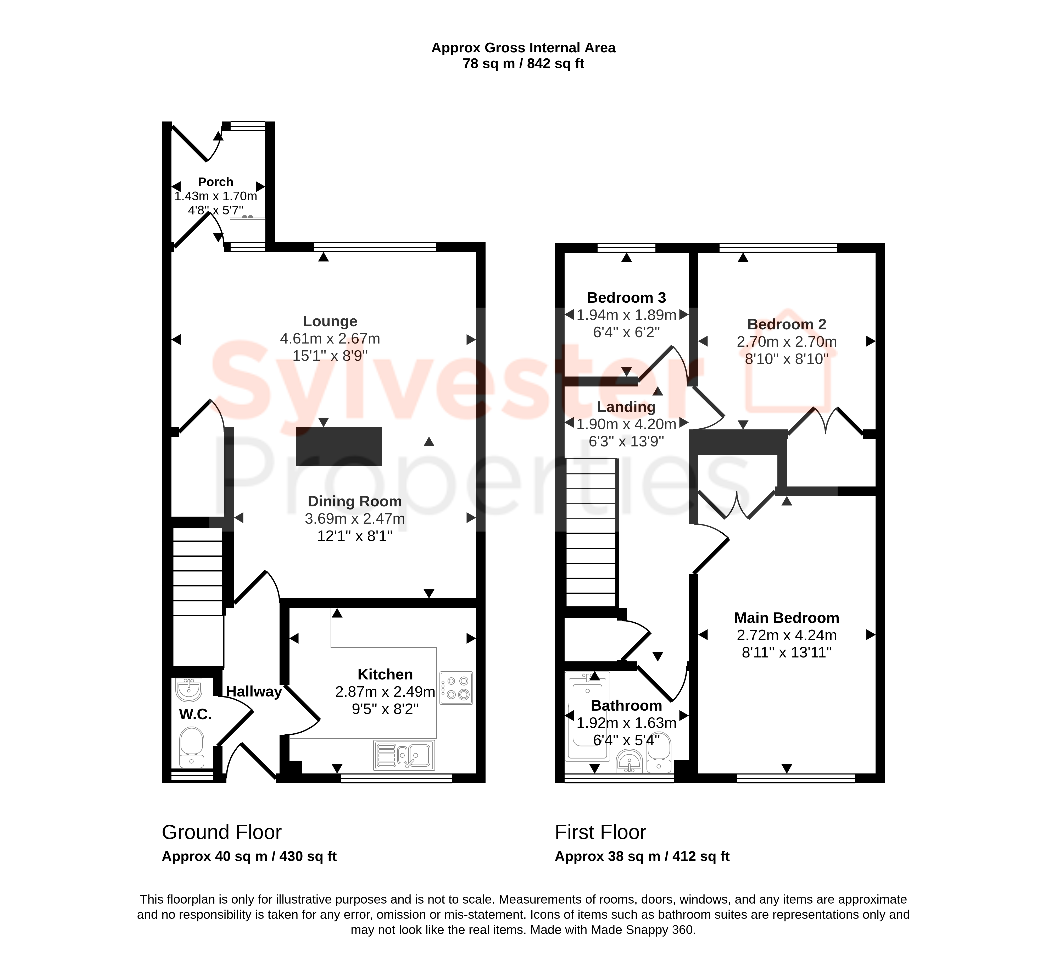 15, Bracken Close, Stanley floorplan