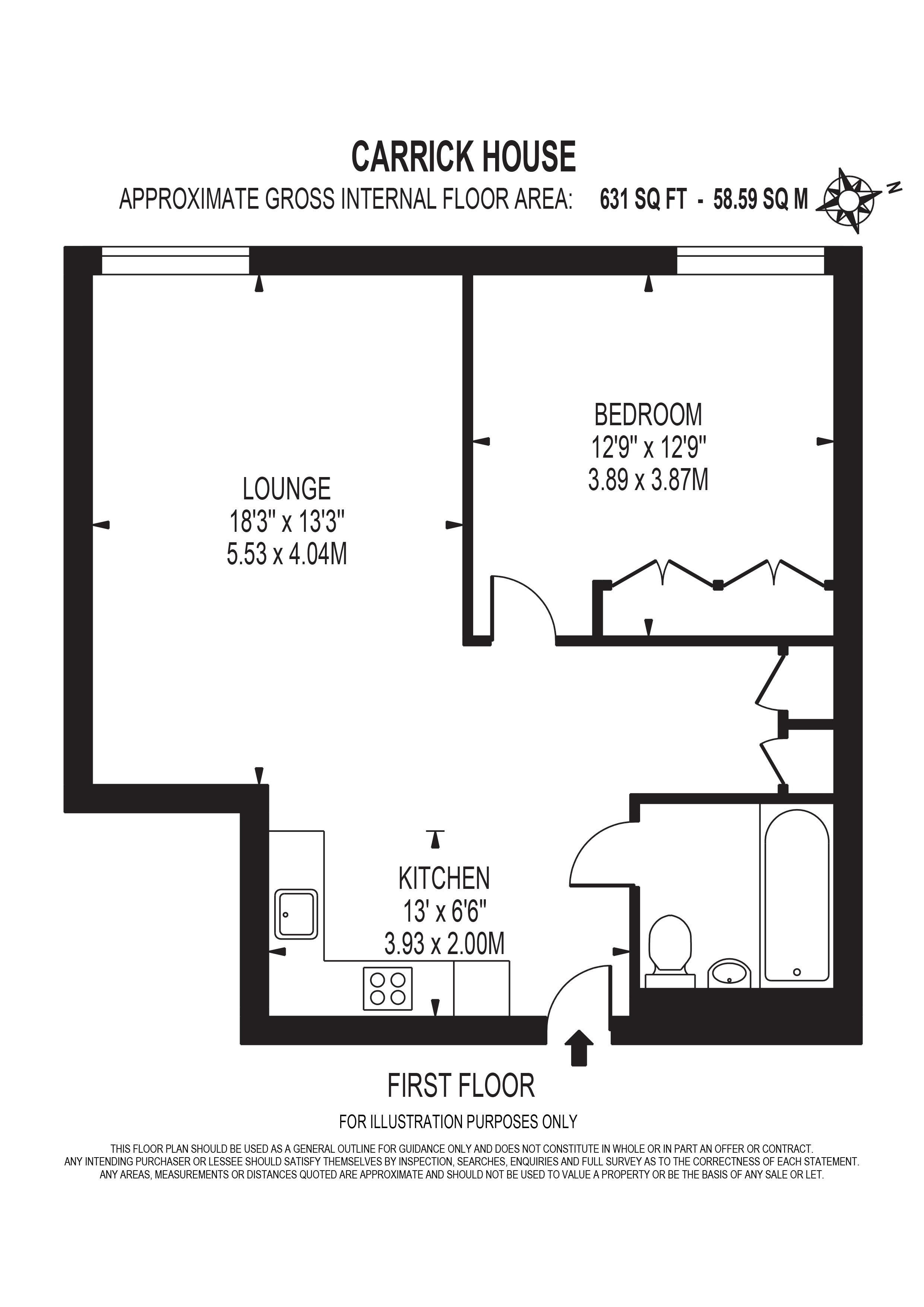 48A Carrick House 27, Royal Crest Avenue, London floorplan