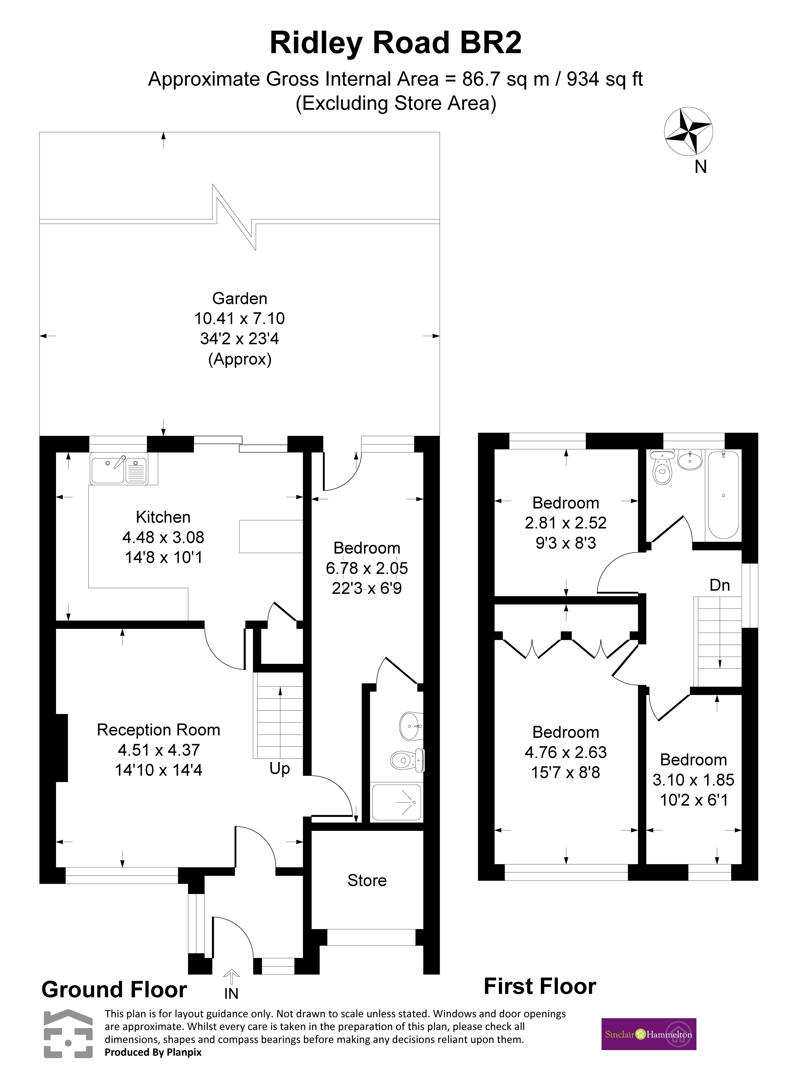 128, Ridley Road, Bromley floorplan
