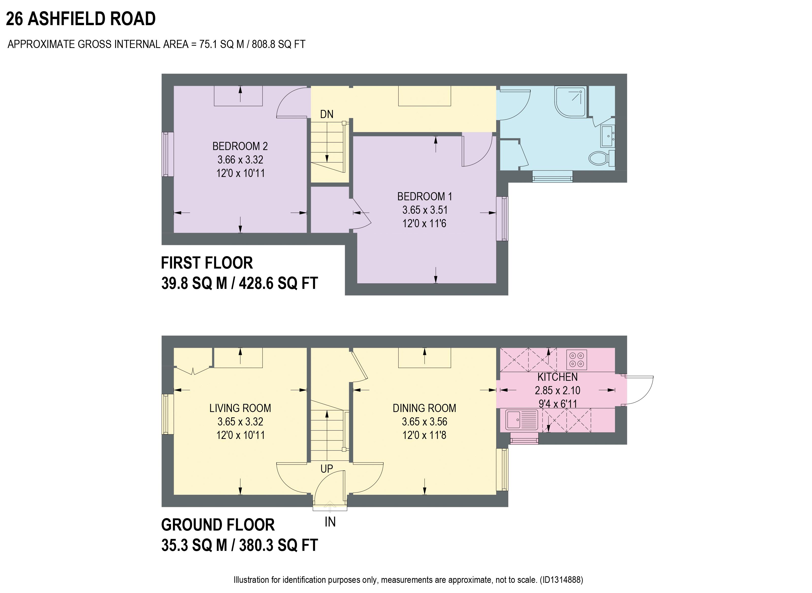 26, Ashfield Road, Chesterfield floorplan