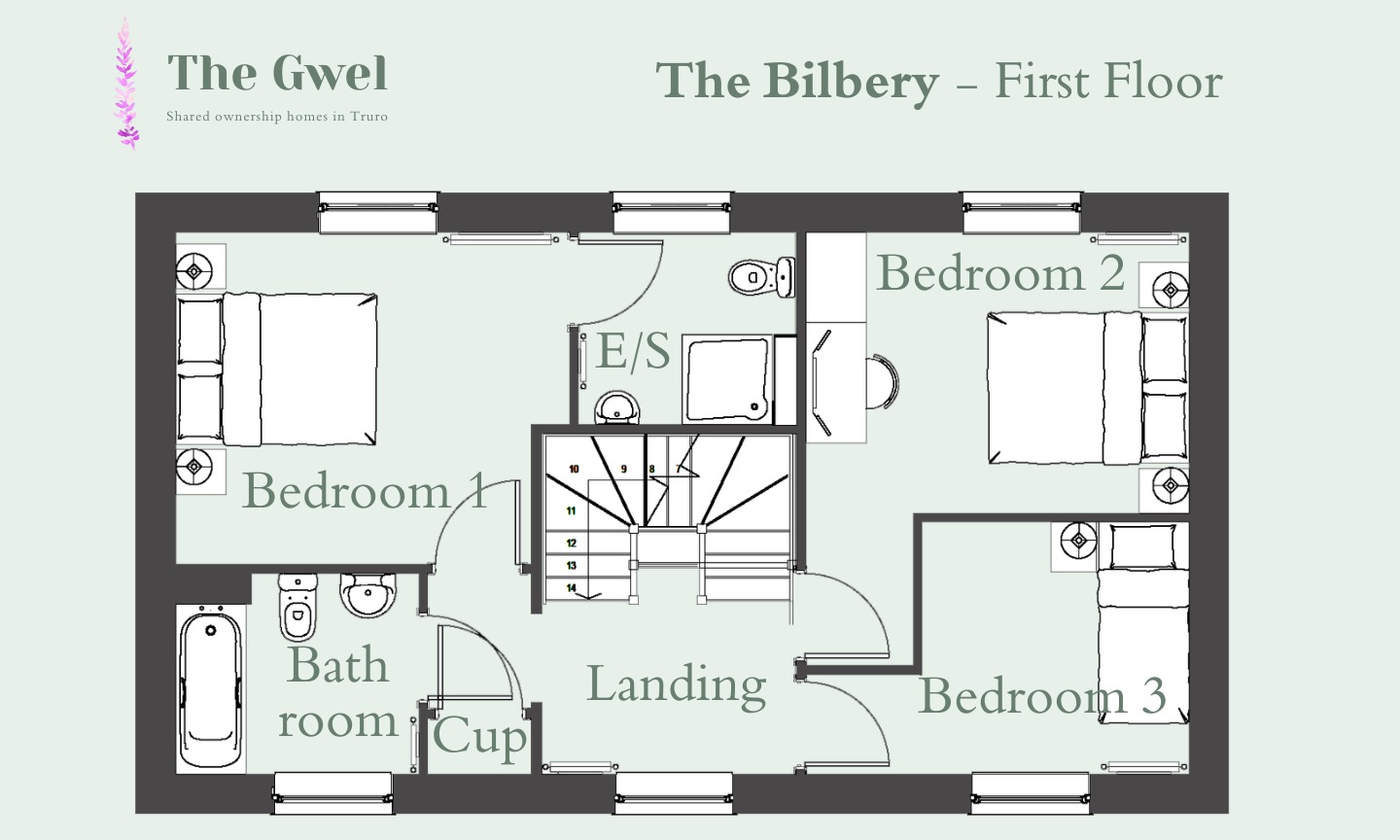 The Gwel, Truro, Cornwall floorplan