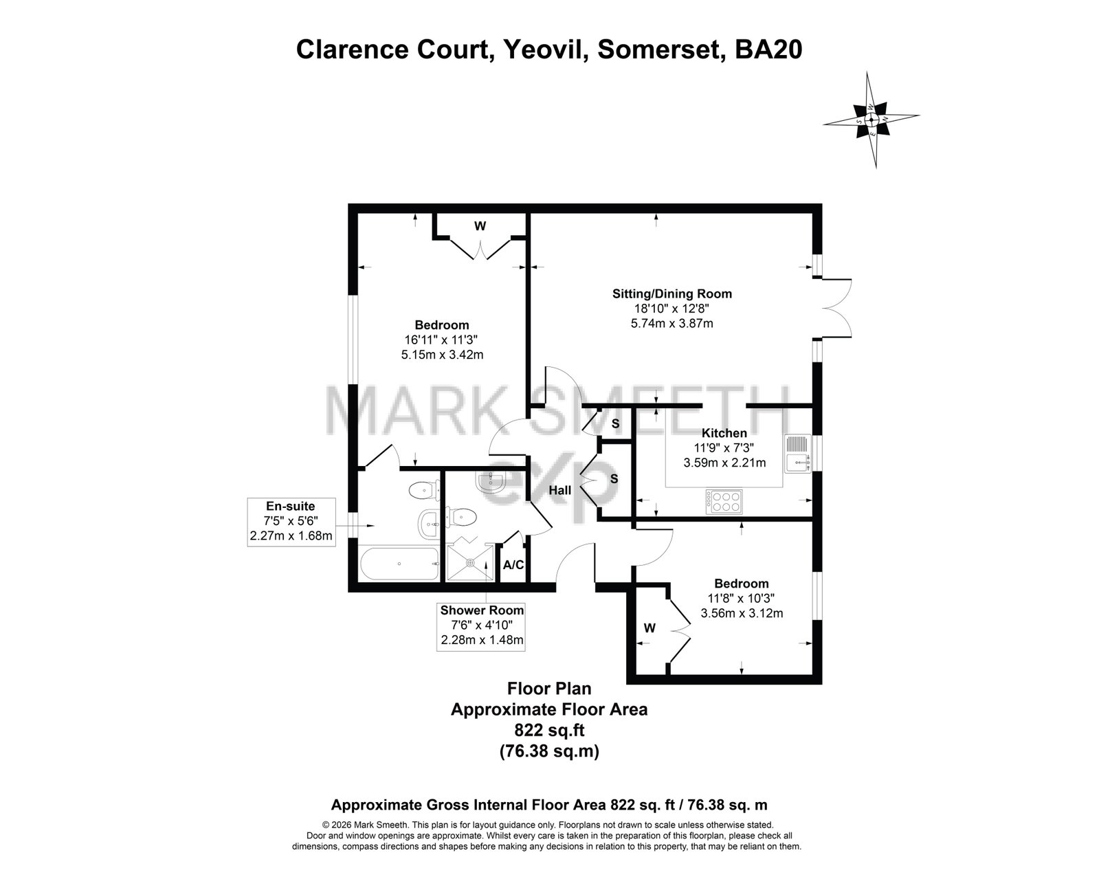 Clarence Court,Flat 18, Clarence Street, Yeovil floorplan