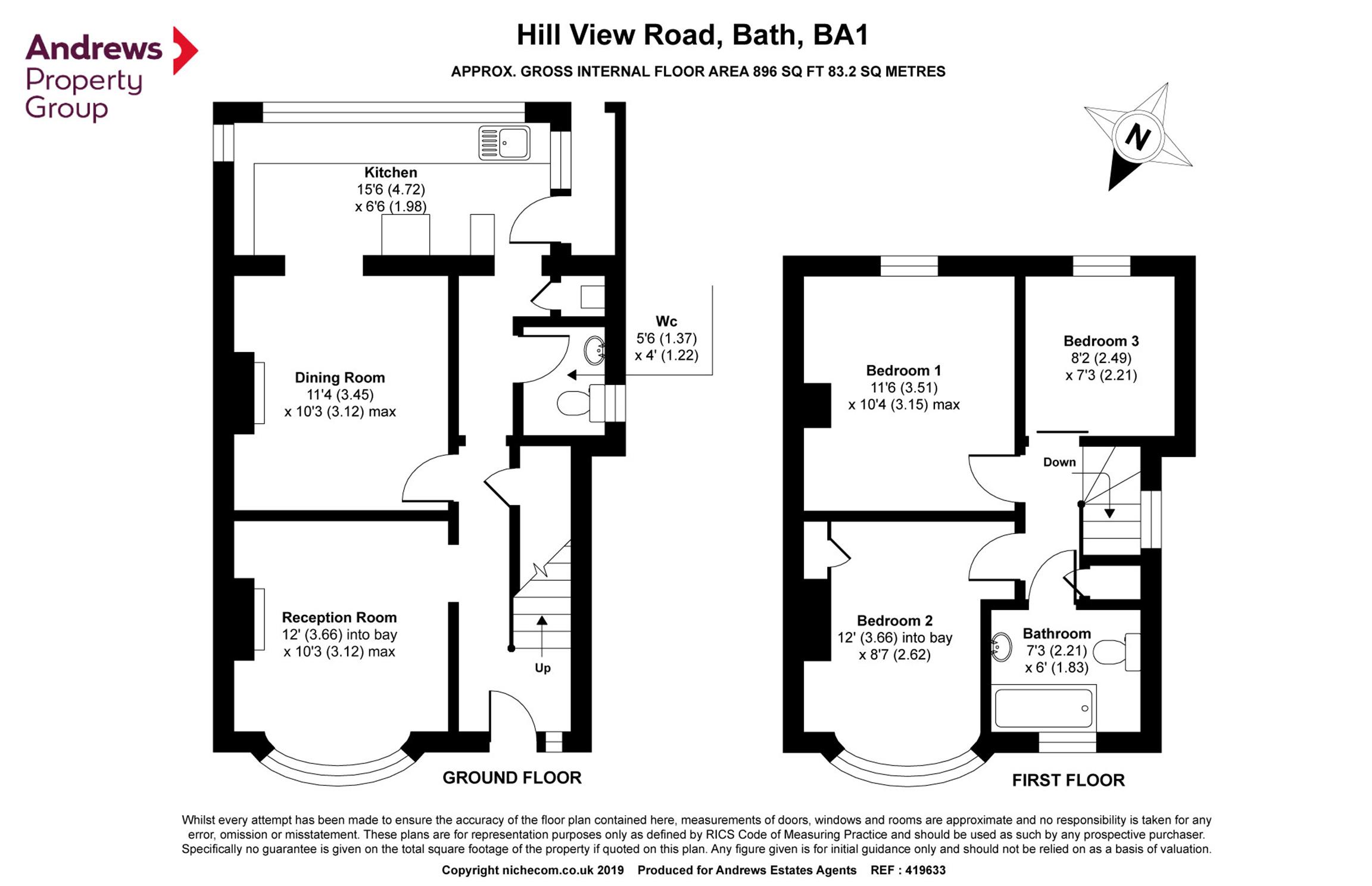 3 Bedrooms Semi-detached house for sale in Hill View Road, Bath, Somerset BA1