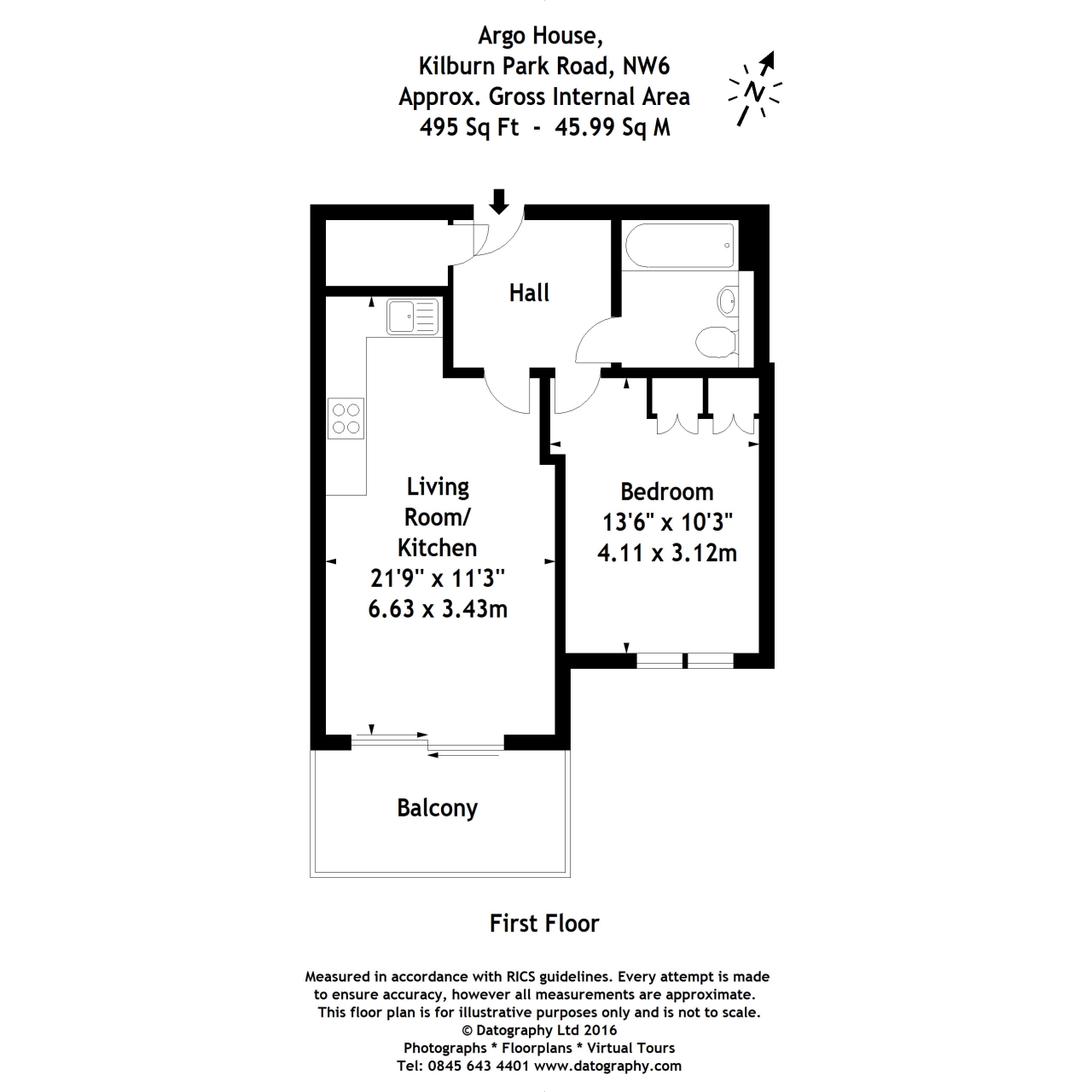 Flat 25,, Argo House, London floorplan
