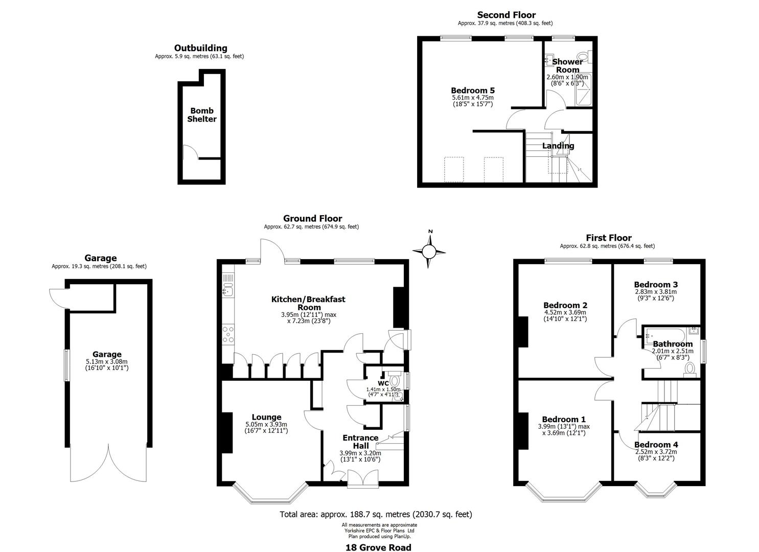18, Grove Road, Sheffield floorplan