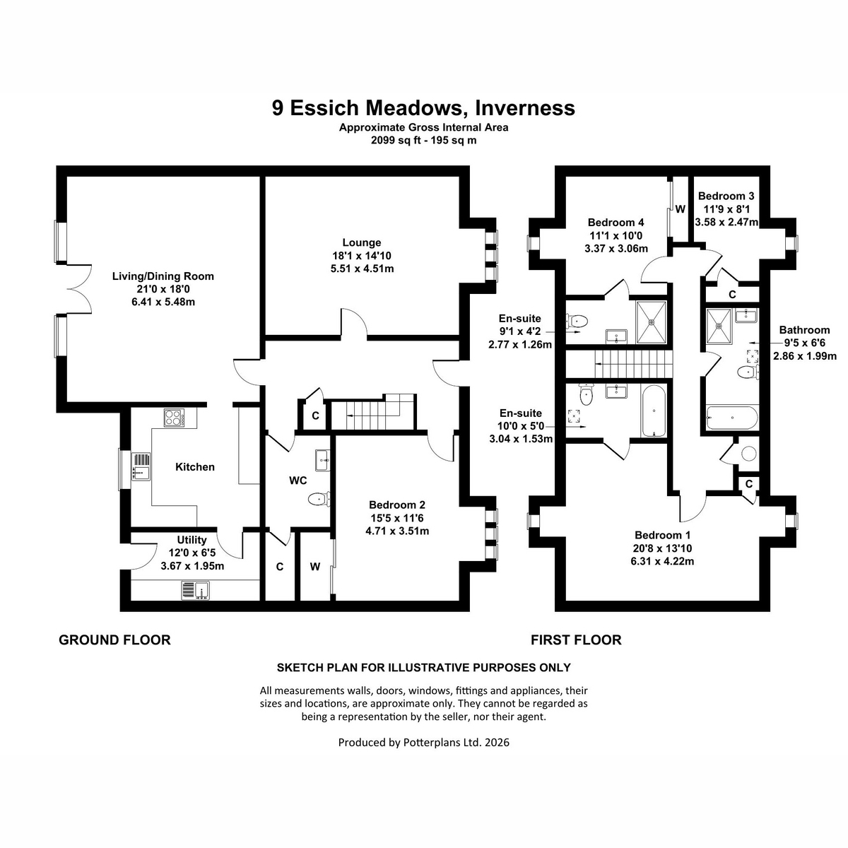 9, Essich Meadows, Inverness floorplan