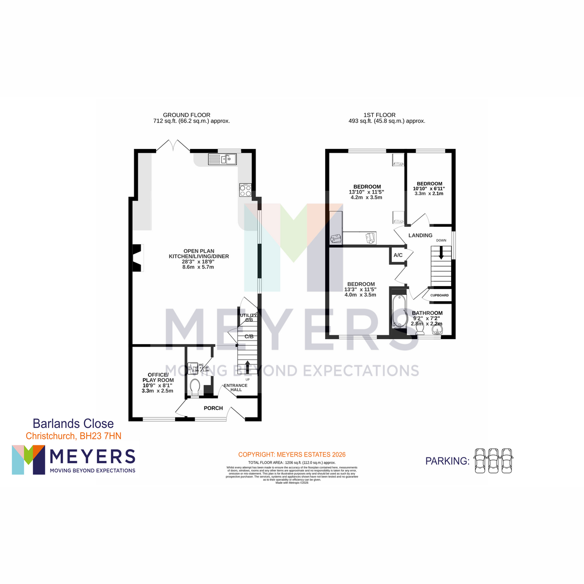 9, Barlands Close, Christchurch floorplan