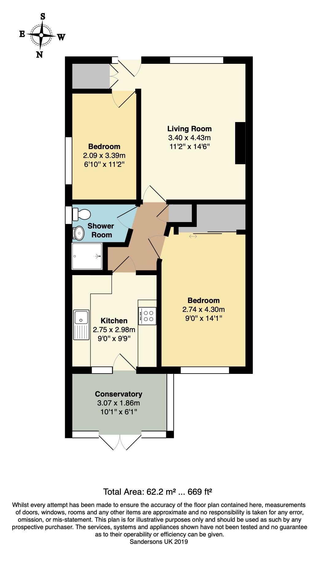 2 Bedrooms Bungalow for sale in Walnut Close, Kennington, Ashford TN24