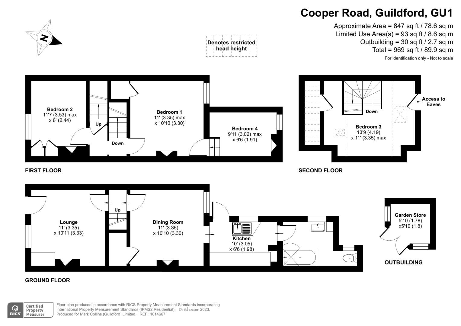 Cooper Road, Guildford GU1, 4 bedroom terraced house for sale