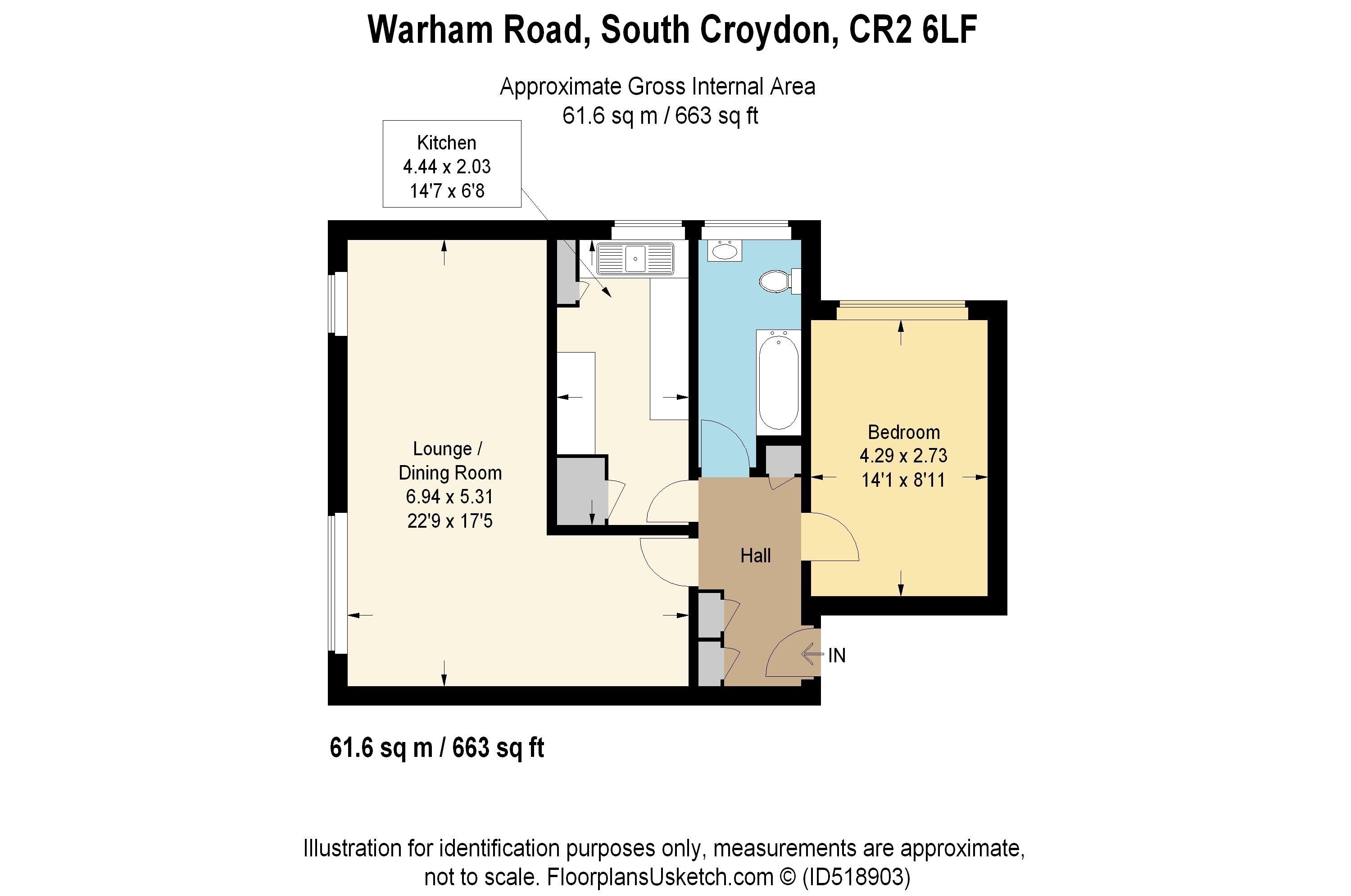 1 Bedrooms Flat for sale in Warham Road, South Croydon CR2