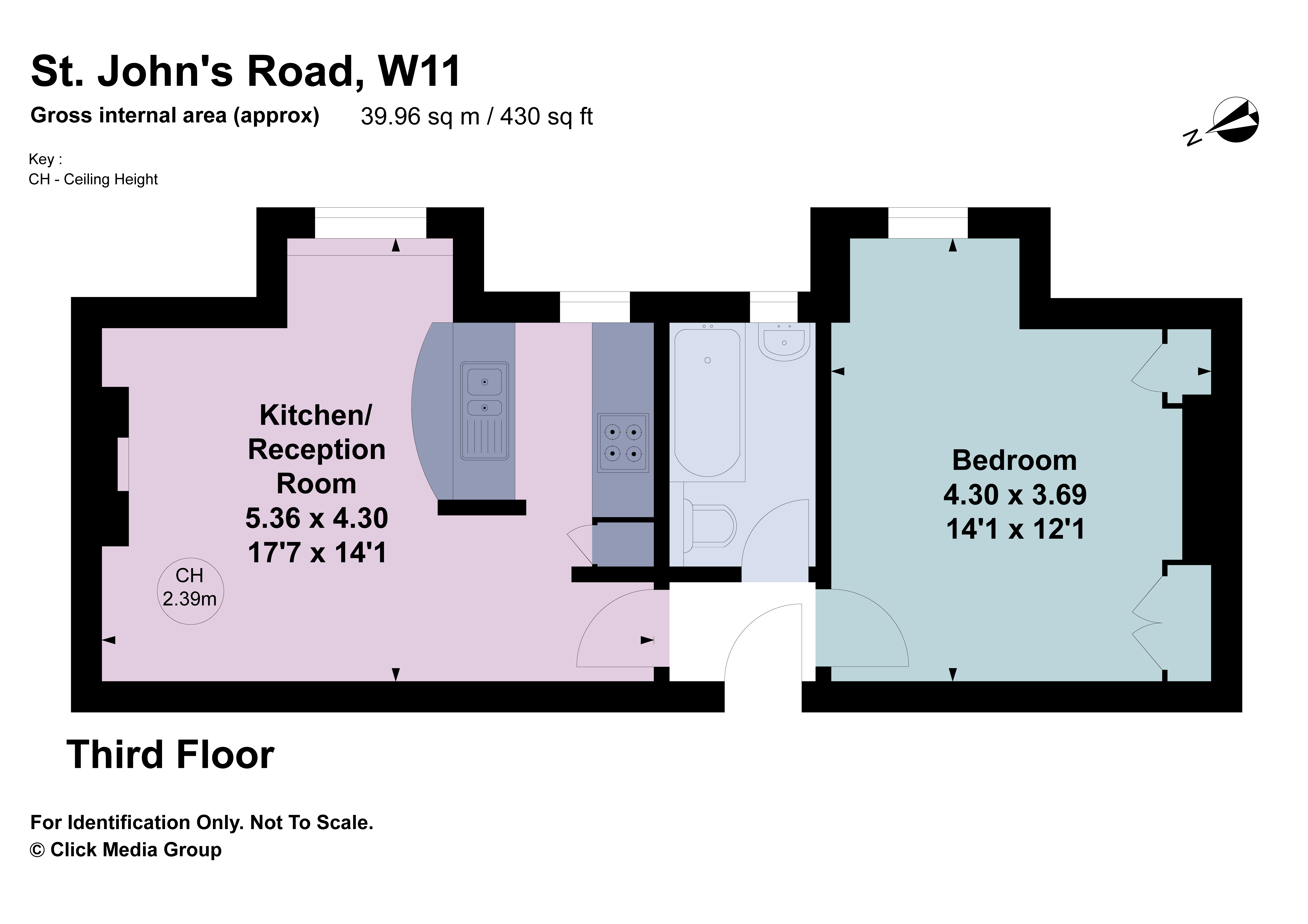 Flat 8, 80-86, St. John's Road, London floorplan