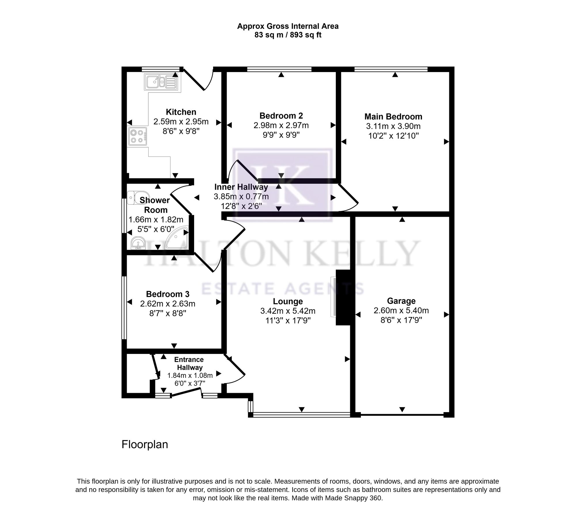 3 Epworth Close, Warrington floorplan