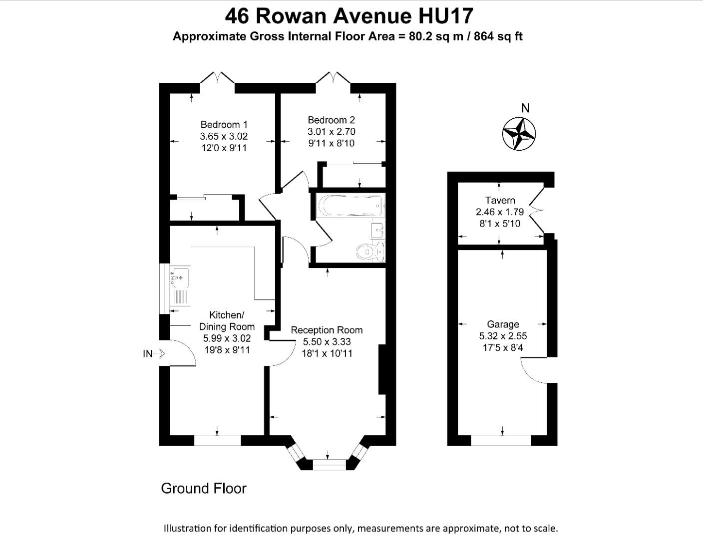 Rowan Avenue, Beverley HU17, 2 bedroom detached bungalow for sale