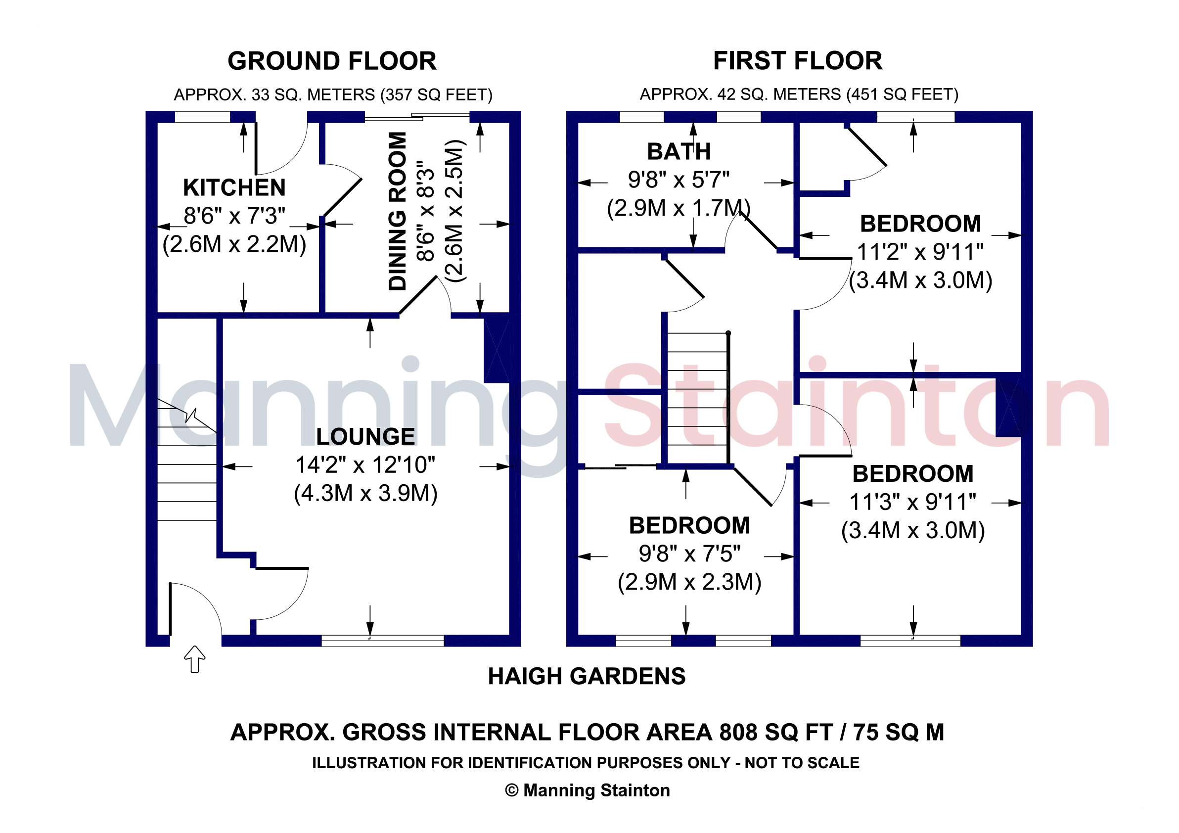 12, Haigh Gardens, Leeds floorplan