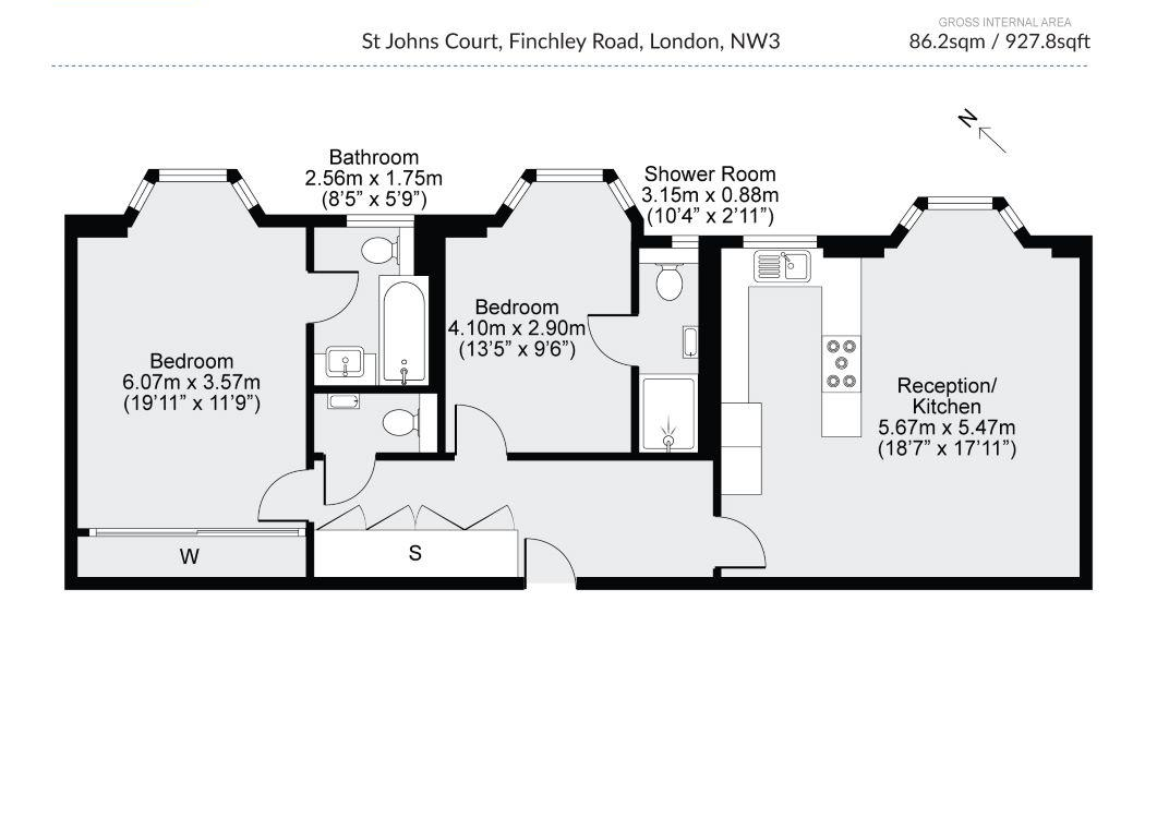 Finchley Road, London floorplan