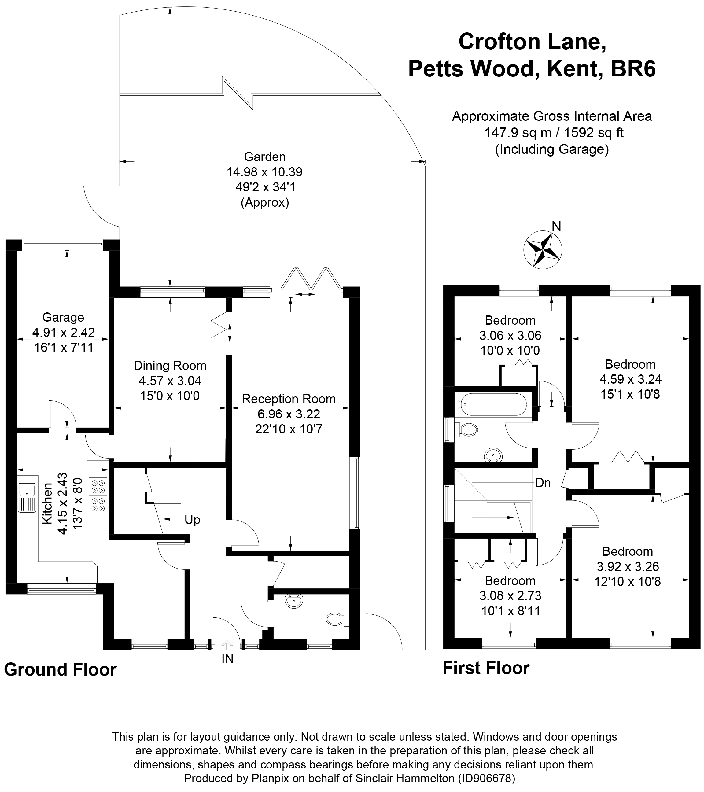 Crofton Lane, Petts Wood, Orpington BR6, 4 bedroom linkdetached house