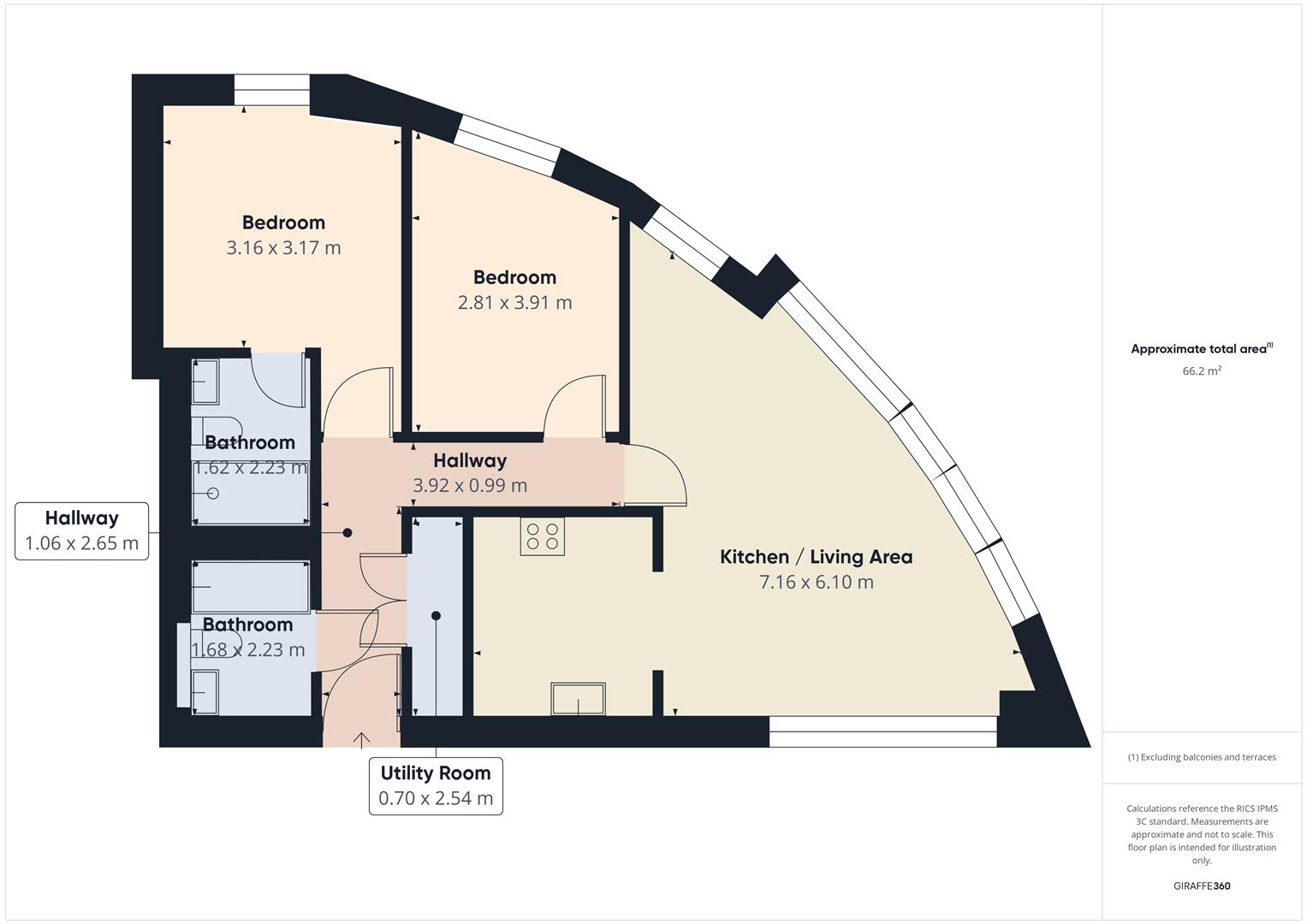 Apartment 88, 1 William Jessop Way, Liverpool floorplan