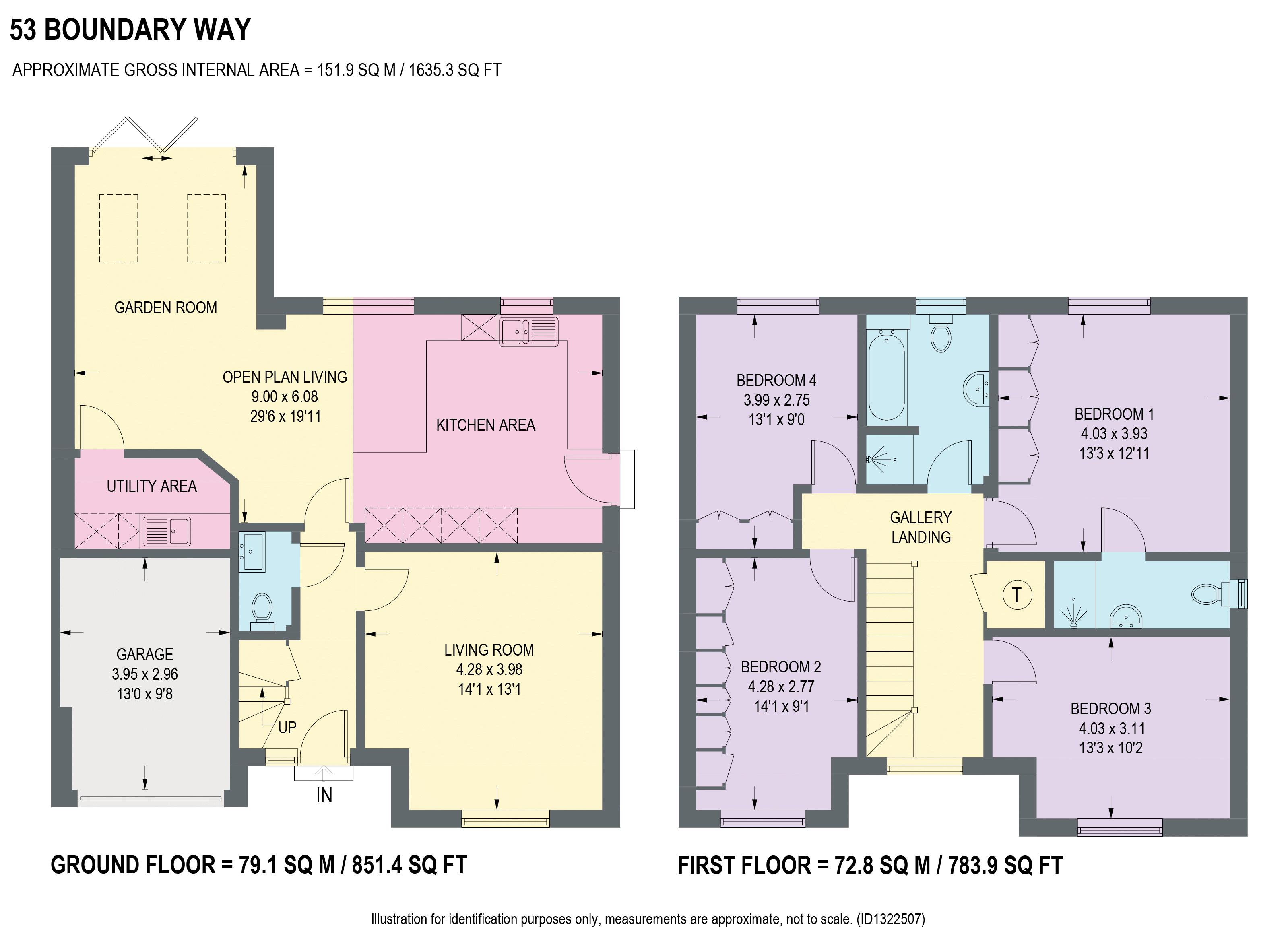 53, Boundary Way, Chesterfield floorplan