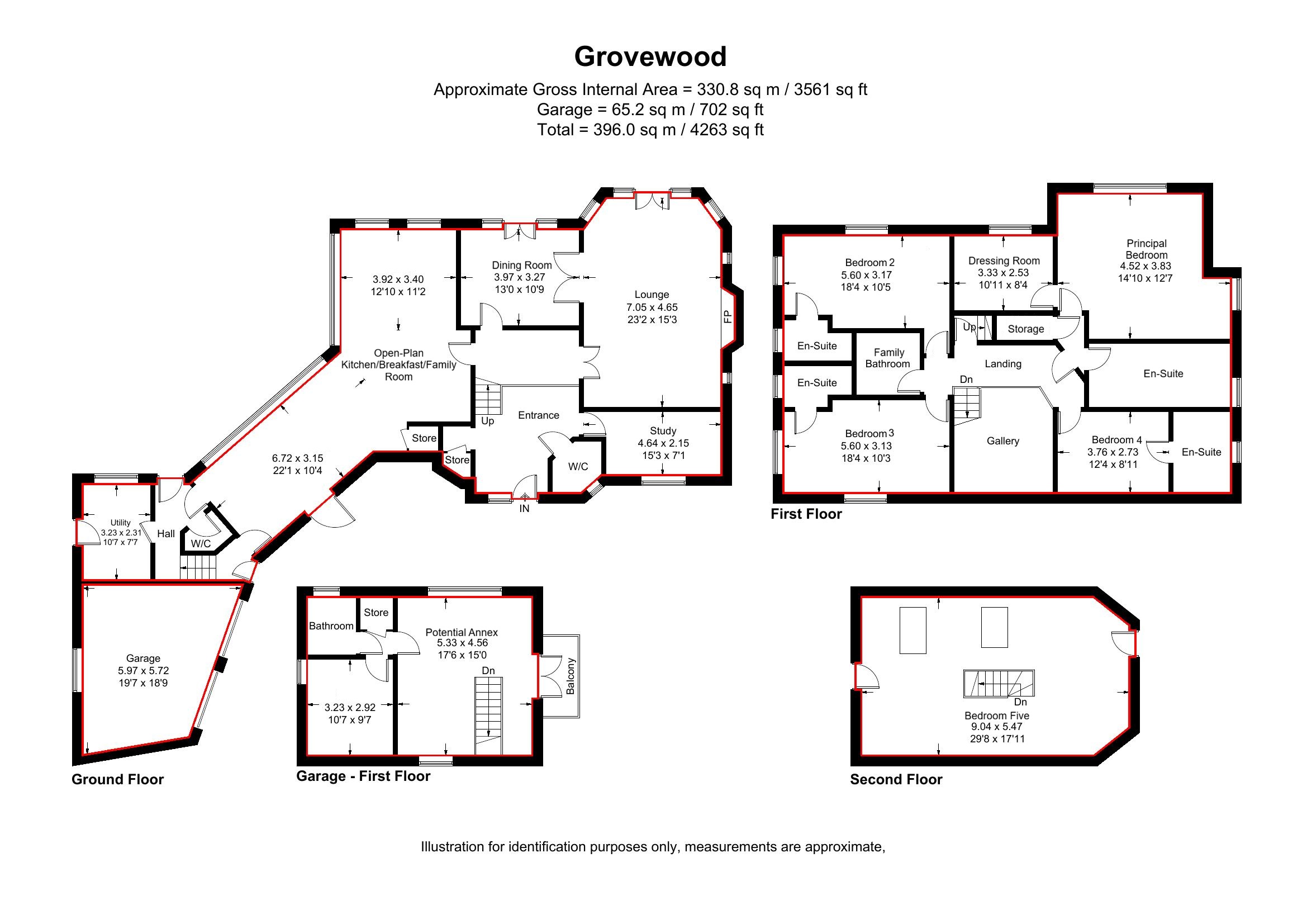 Grovewood, Groves Avenue, Langland floorplan