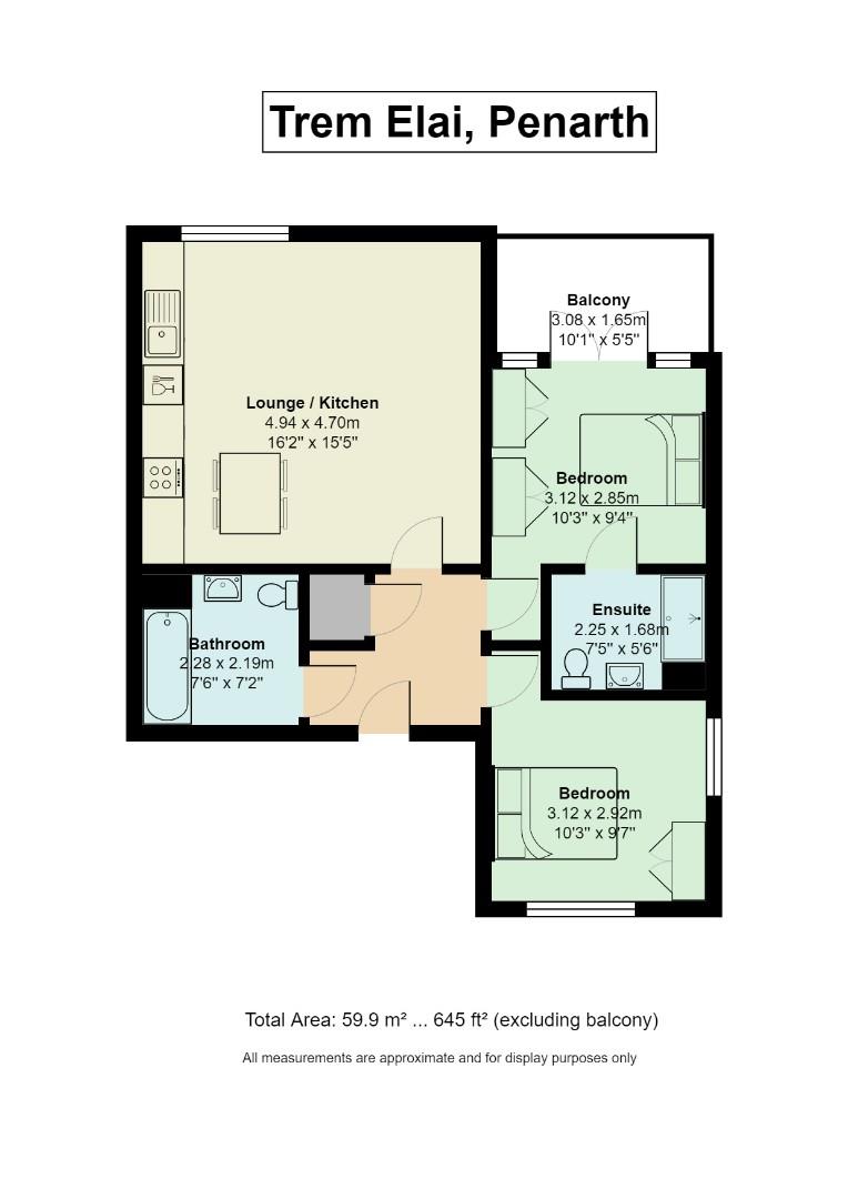 Trem Elai, Penarth floorplan