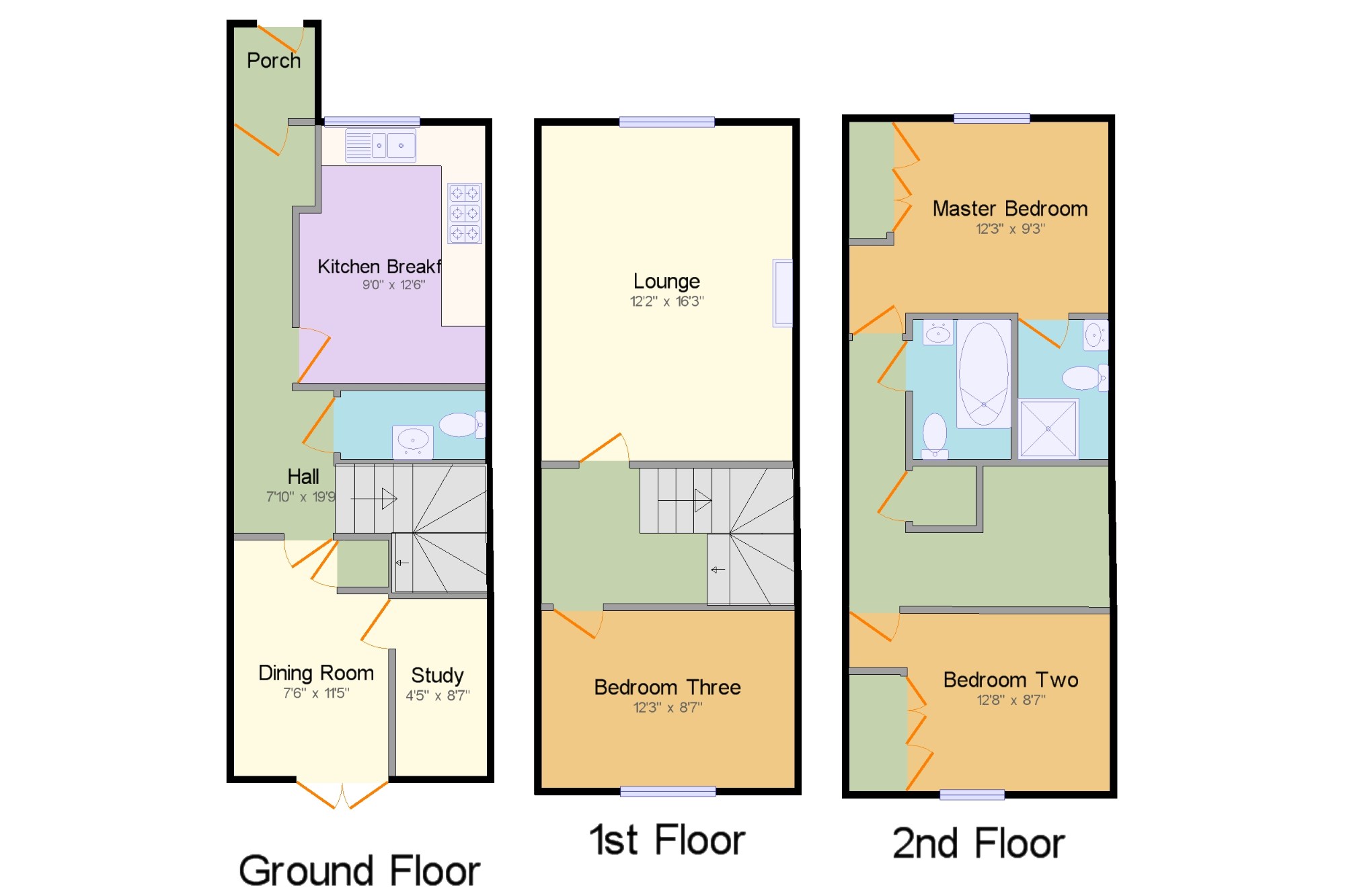 3 Bedrooms Terraced house for sale in Amethyst Drive, Sittingbourne, Kent ME10