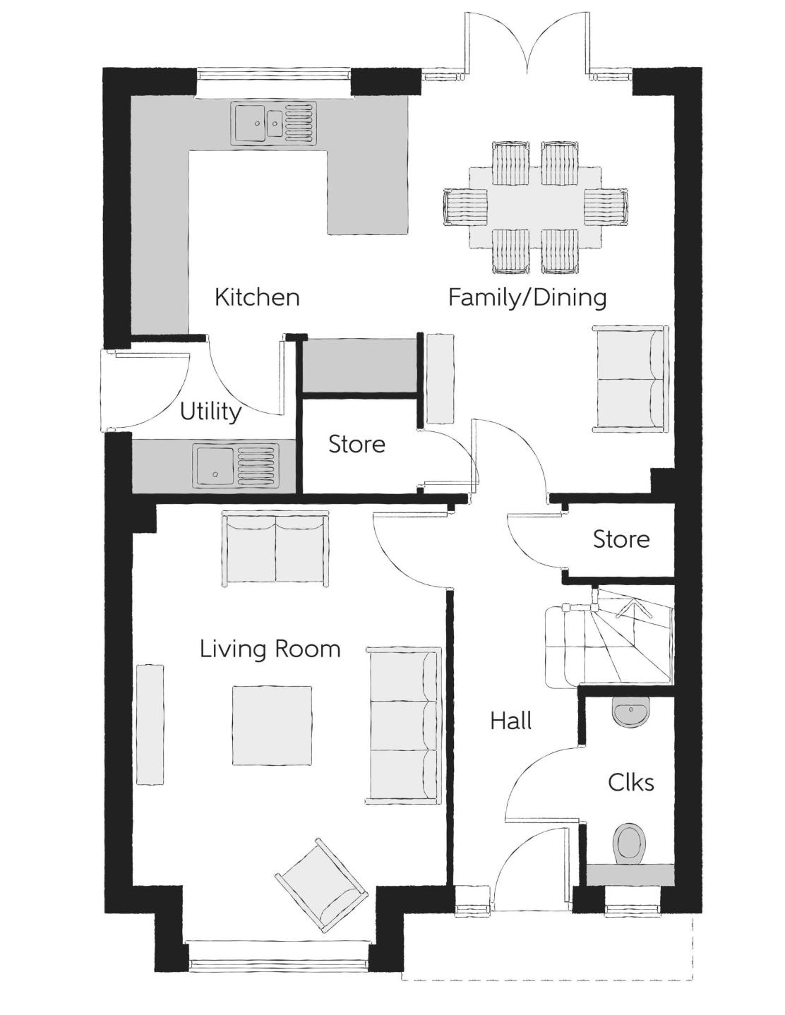 The Scrivener - Plot 19, Braunston Road, Oakham floorplan