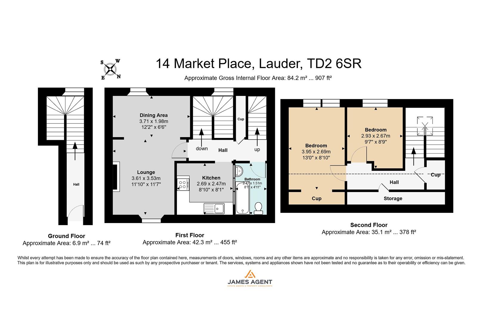 14, Market Place, Lauder floorplan